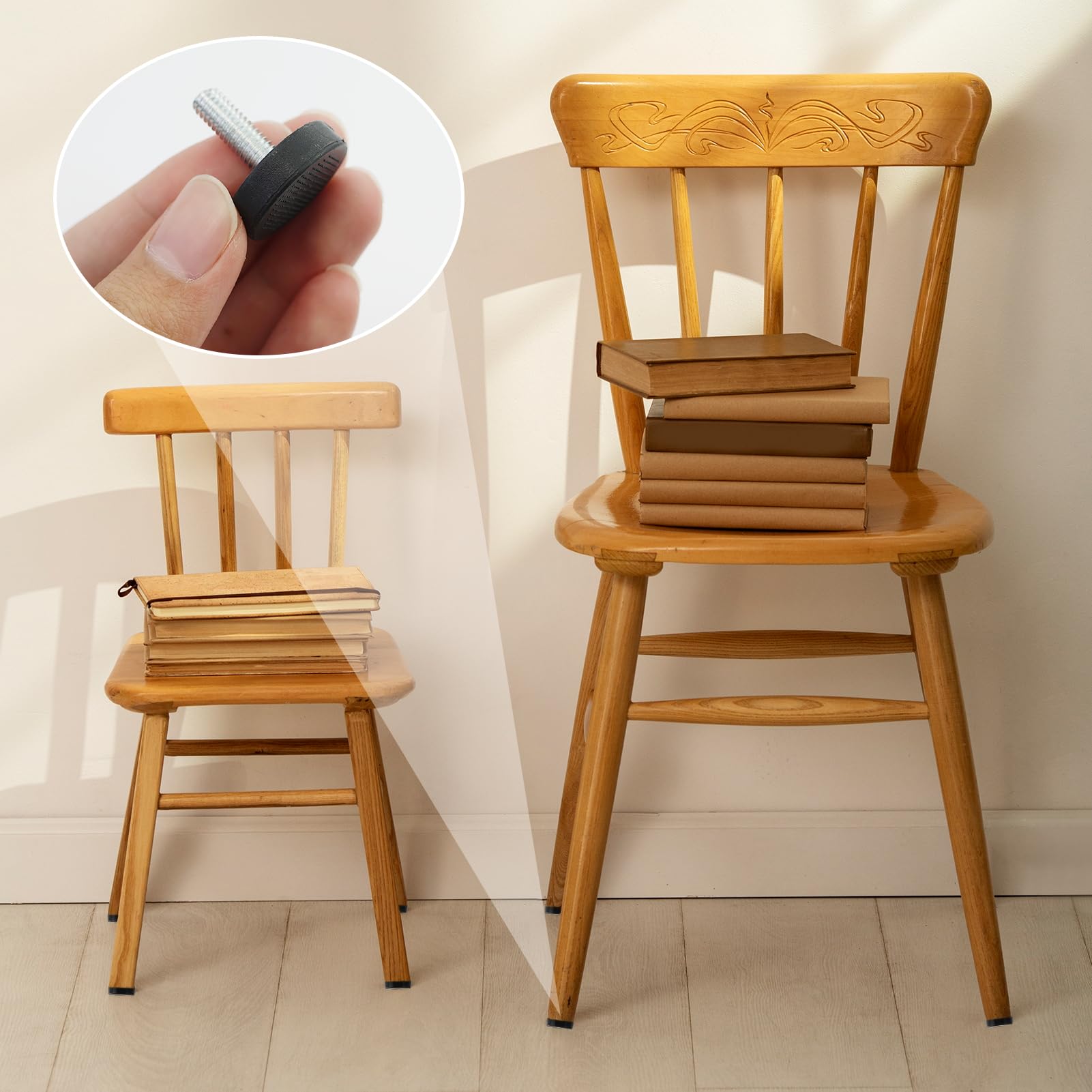 Lot De 20 Pieds De Nivellement Réglables M6 X 20 Mm Pour Meubles, 25 Mm