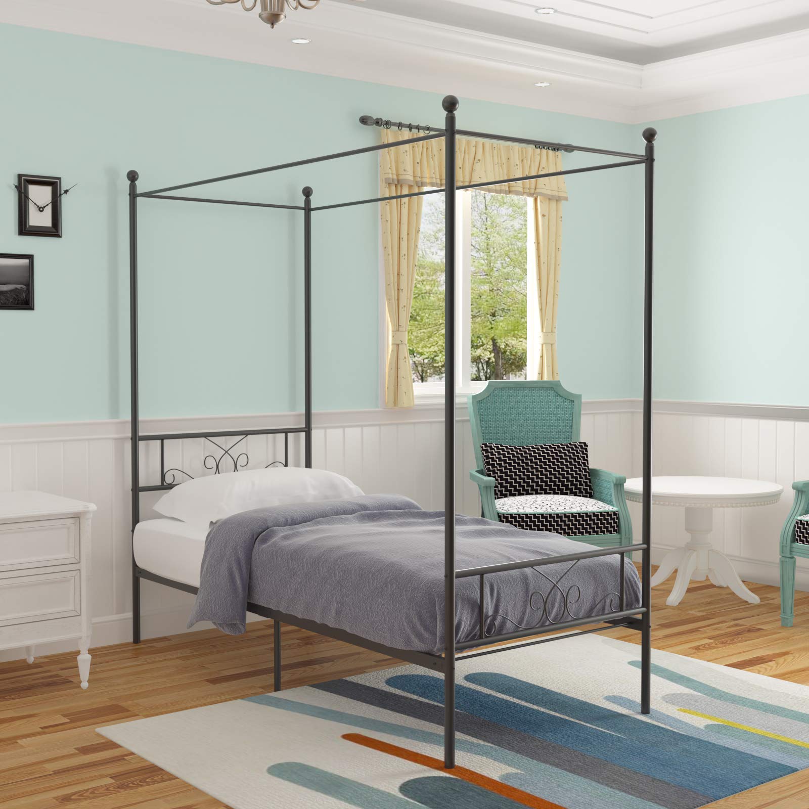 Weehom Twin Platform Canopy Bed Frame, main product image