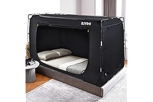 Twin Bed Tent, 70% Blackout Bed Canopy with 3 Doors