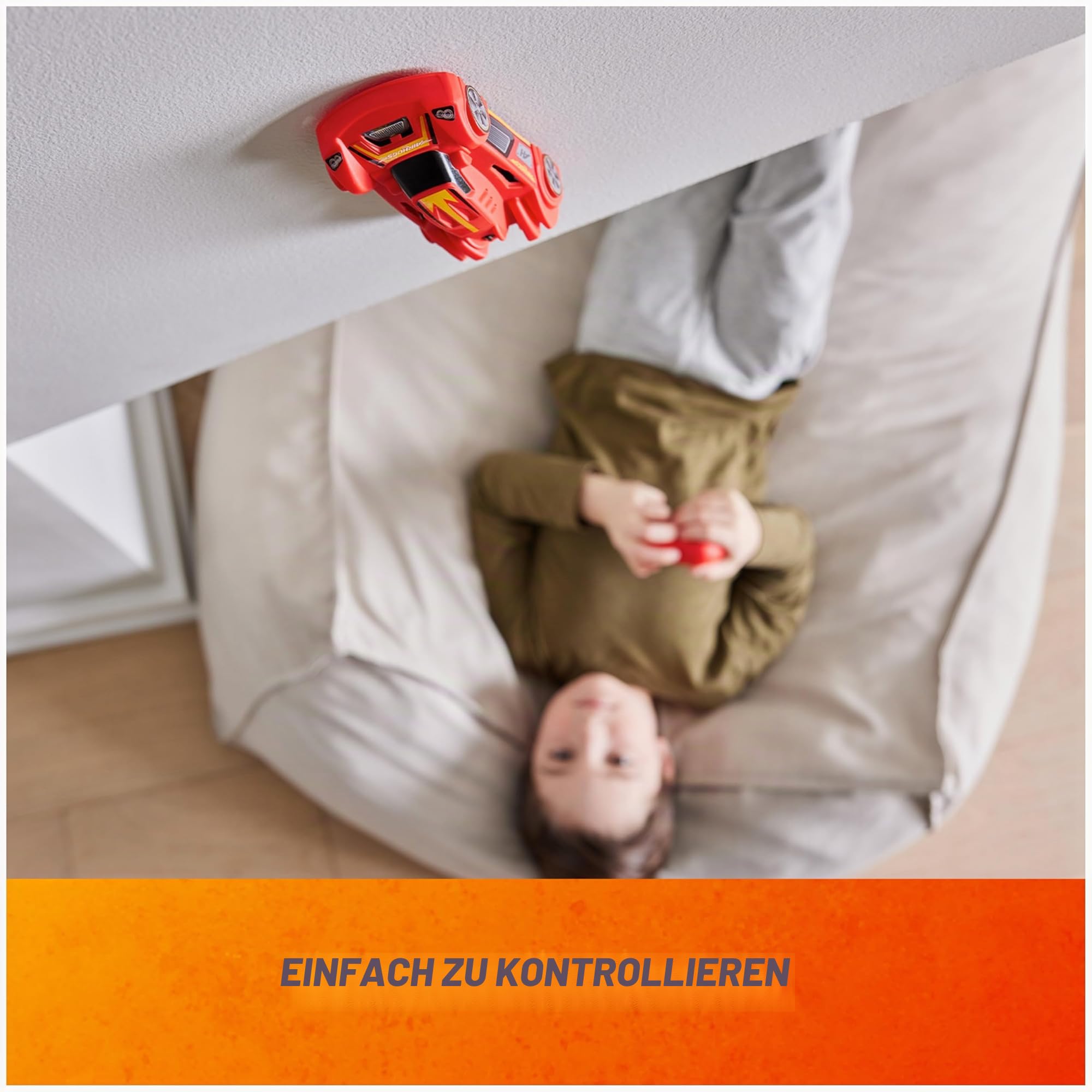Air HOGS Zero Gravity Sprint Wall Climber, ferngesteuertes Auto, wiederaufladbar über USB, ferngesteuertes Auto, rot, für den Innenbereich, Spielzeug für Kinder ab 4 Jahren