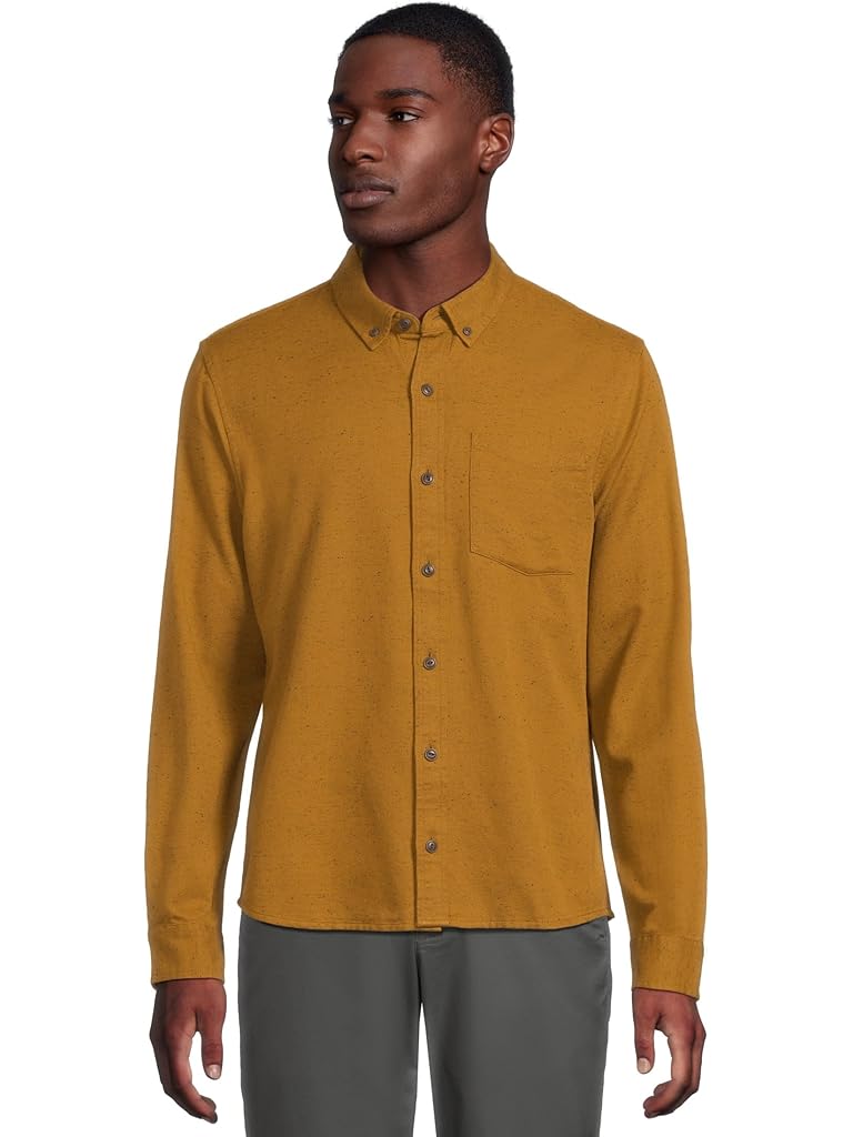 Olive L.L.Bean Signature Donegal Woven Long Sleeve Shirt