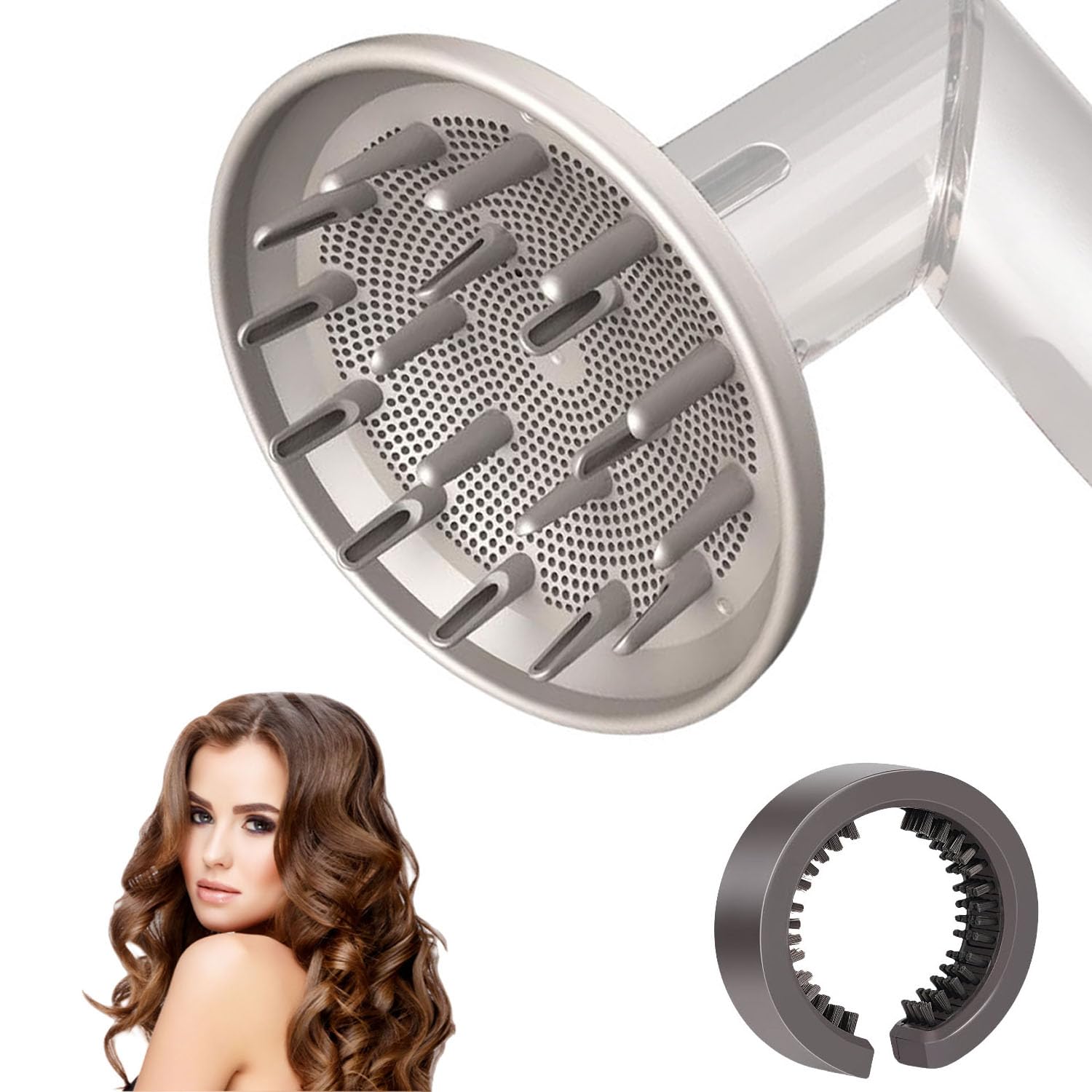 Fits Shark FlexStyle Diffuser Attachment and cleaning brush, Hair styling and Shark Dryer HD430/HD435 Hair Hryer cleaning two-piece set Fits Shark FlexStyle Diffuser Attachment and cleaning brush, Hair styling and Shark Dryer HD430/HD435 Hair Hryer cleaning two-piece set
