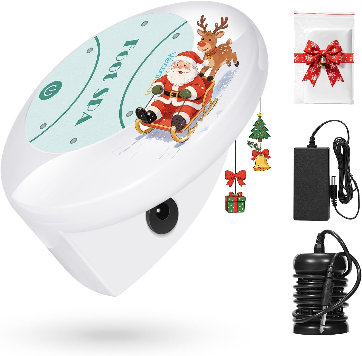 Portable Ionic Detox Foot Bath Machine, Ionic Detox Foot Spa Chi Cleanse with 5 Liners for Home Use Spa Club Salon or Holiday Travel Gift US Stock(Tub not Include)