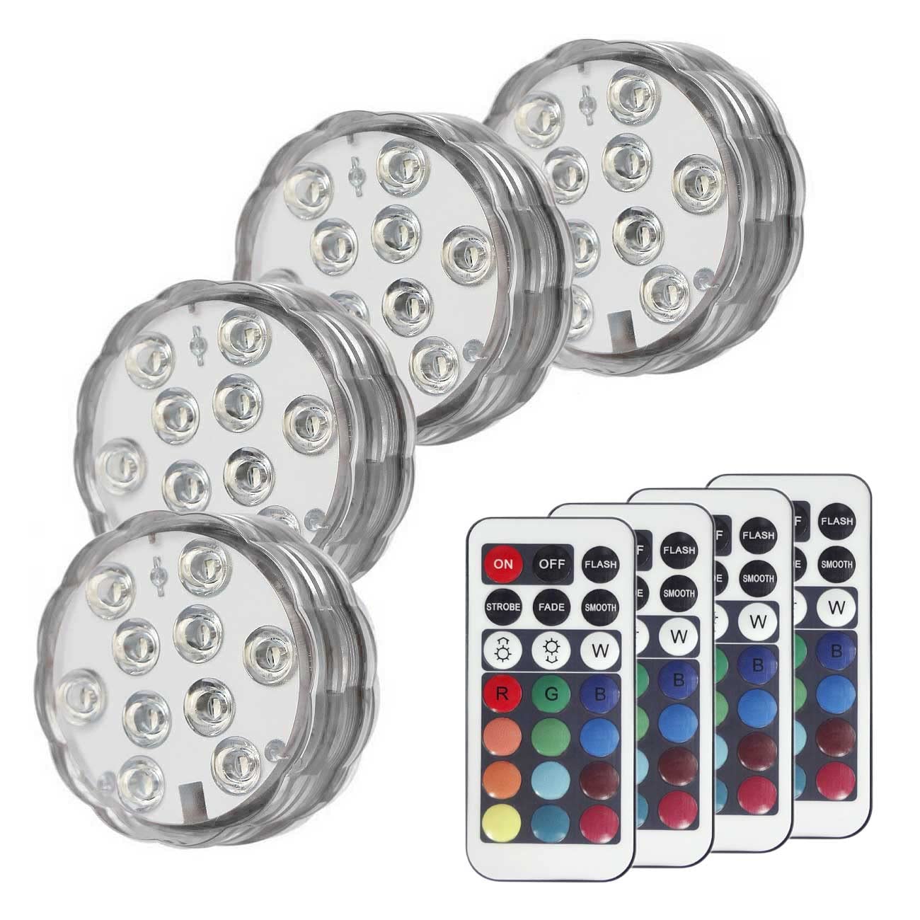 Buy Tripop Color Changing Submersible LED Lights, 13 Colors 4 Modes