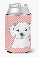 Vista 429 de Caroline's Treasures BB1293LITERK Tablero de ajedrez verde lima Weimaraner Botella de vino Hugger Funda Enfriadora Abrazador Lavable a Máquina