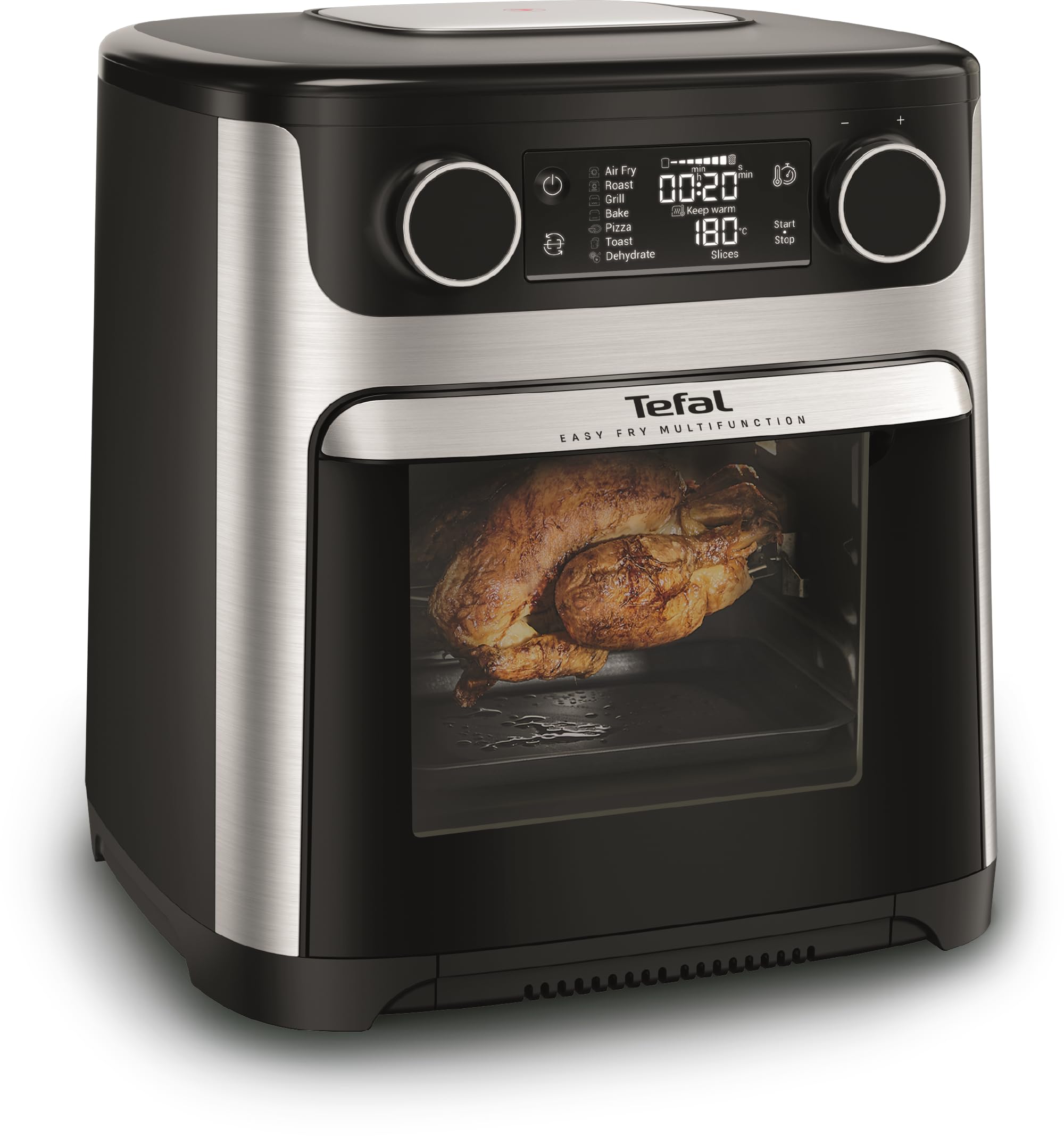 Tefal Easy Fry Multifunctional Air Fryer Oven, 15L, 9in1, Air Fry, Grill, Roast, Pizza, Bake, Toast, Dehydrate, Keep Warm & Rotisserie, FW556DG0 – Stainless Steel