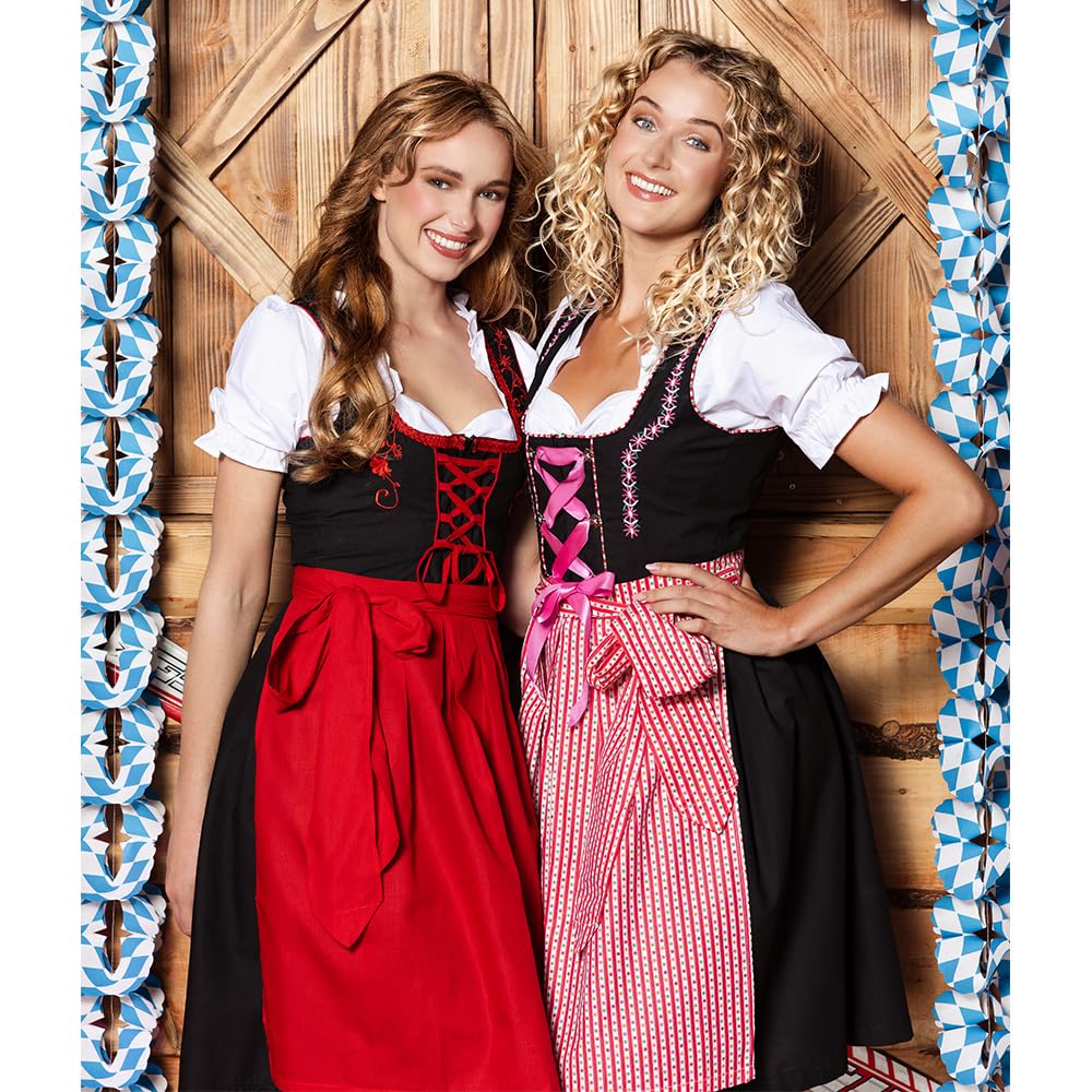 Boland - Kostüm Bayerin, Kostümset mit Dirndl, Bluse und Schürze, Faschingskostüme Damen für Karneval und Bierfest