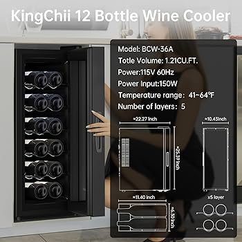 Electric Coo Series マクダフ12年 700ml Amazon.com: KingChii 12 Bottle Thermoelectric Wine Cooler