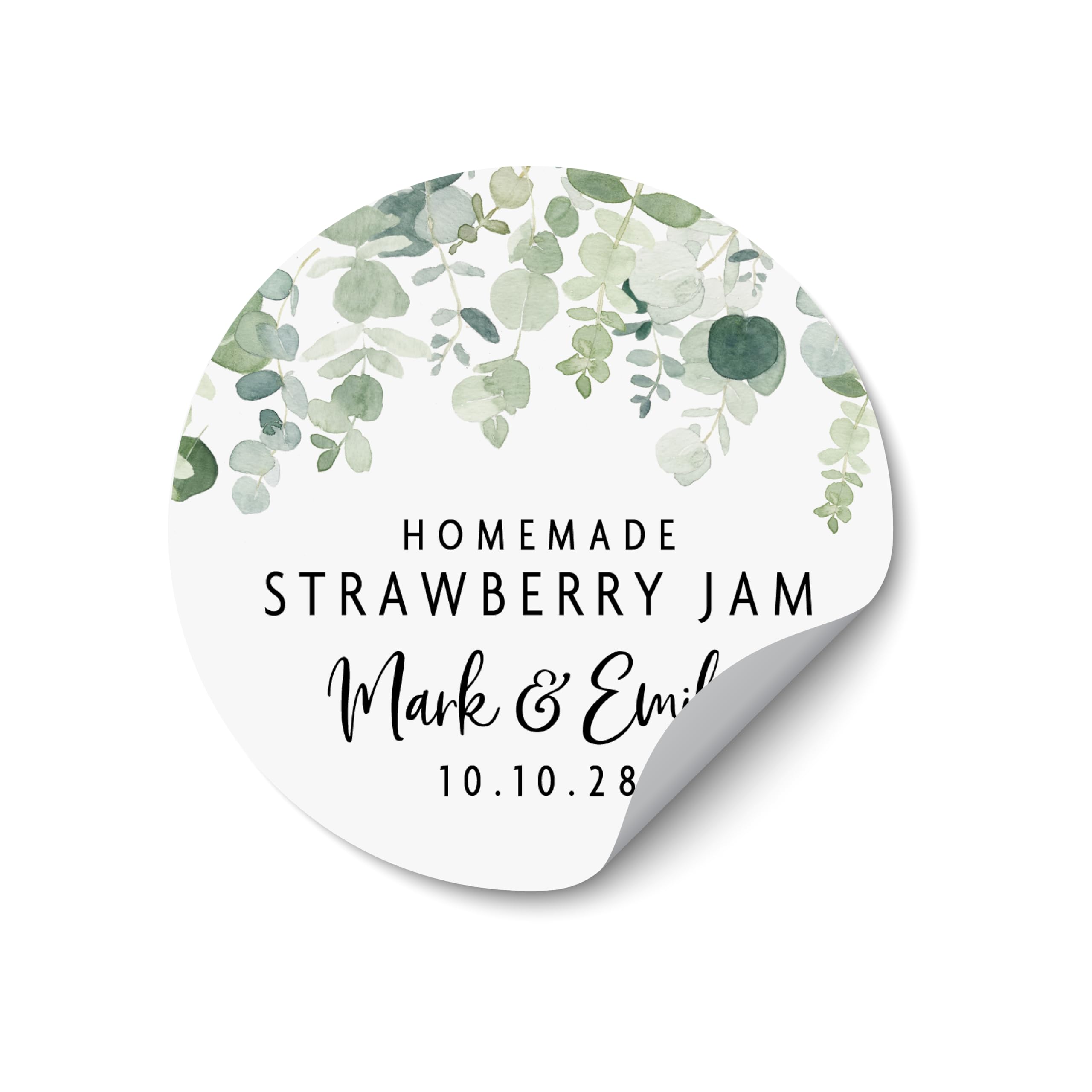 Personalised Wedding Jam Jar Stickers, Custom Round Favour Labels, Bridal Gift Seals, Rustic Party Tags, Handmade Celebration Decor - JAM12