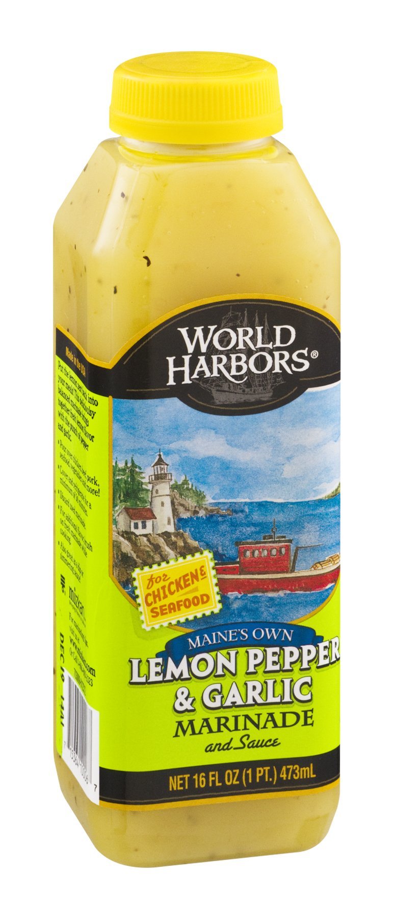 World Harbors Lemon Pepper Garlic Marinade, 18-Ounce Bottles (Pack of 6)
