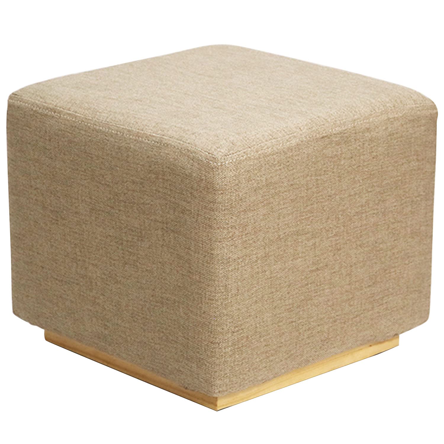 LMMIAOZ Padded Foam Footrest, Small Foot Stool (Light Khaki 34x30cm) - Comfortable Ottoman for Home Office, Relaxation, and Ergonomic Support