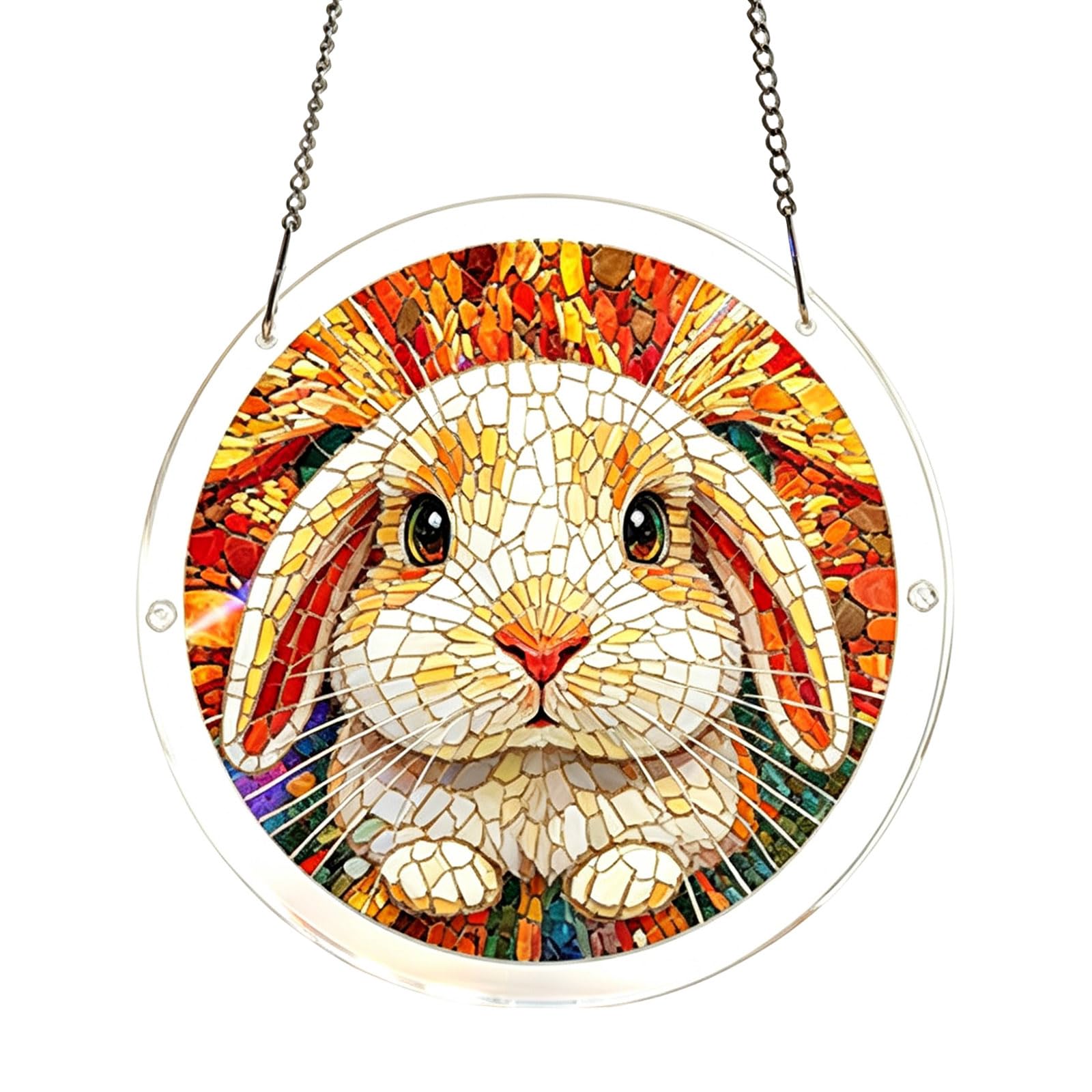 83Piece Acrylic Puzzles Suncatcher for Adult, 7.4inch Acrylic Suncatcher Wall Hanging, Stained Glass Acrylic Puzzle for Adult, Gifts for Mother (I)