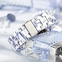 Vista 78 de Lightweight Resin Band For Apple Watch Series 11 10 SE 9 8 7 6 5 4 3 2 1 Ultra 3 2, Fashion Adjustable Replacement Strap for iWatch Bands 38mm 40mm