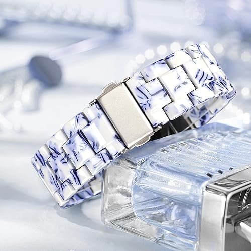 Miniatura 78 de Lightweight Resin Band For Apple Watch Series 11 10 SE 9 8 7 6 5 4 3 2 1 Ultra 3 2, Fashion Adjustable Replacement Strap for iWatch Bands 38mm 40mm