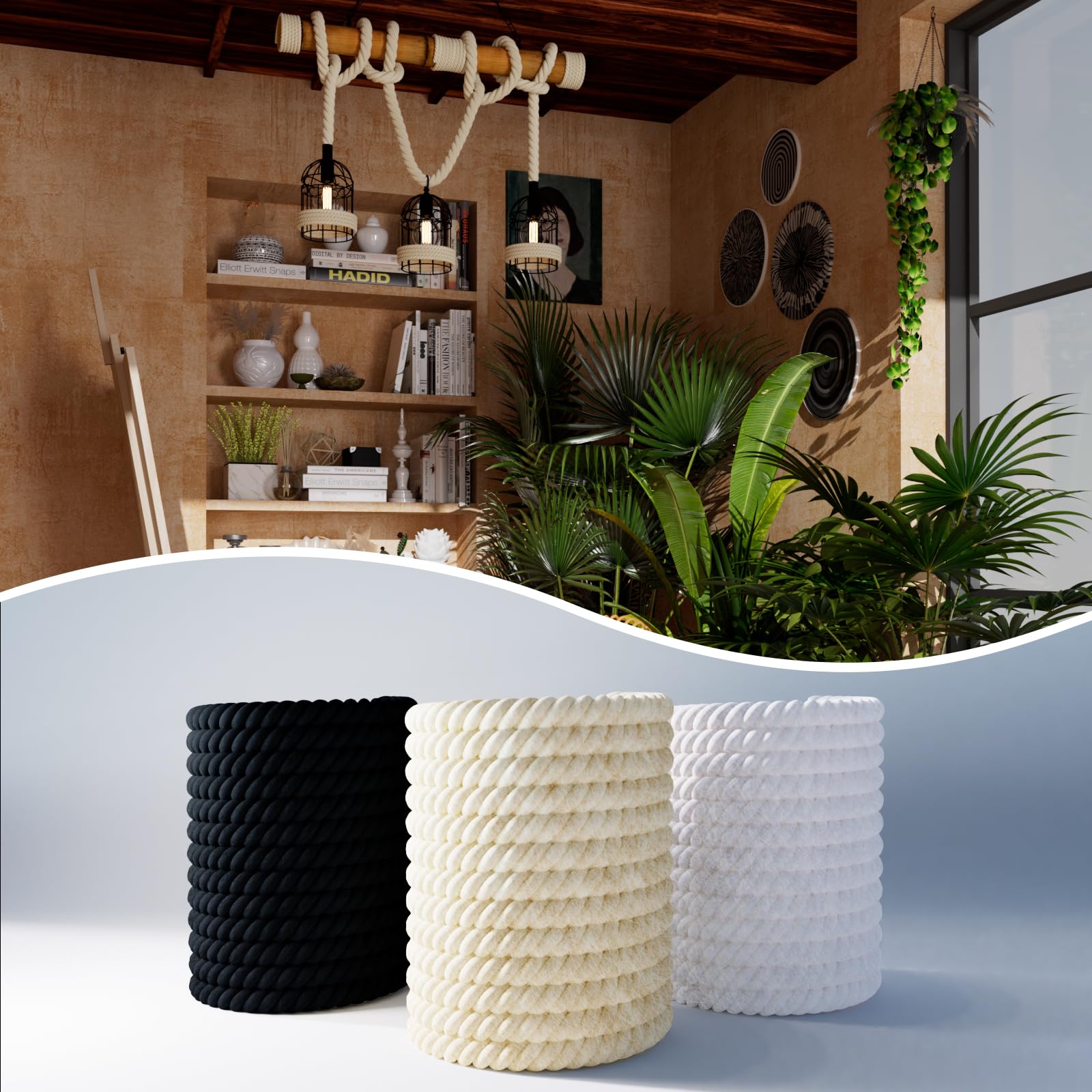 Cordino Macramè Cotone 15m X 10mm - Bianco, Per Fai Da Te, Decorazioni, Arazzi - Foto 2