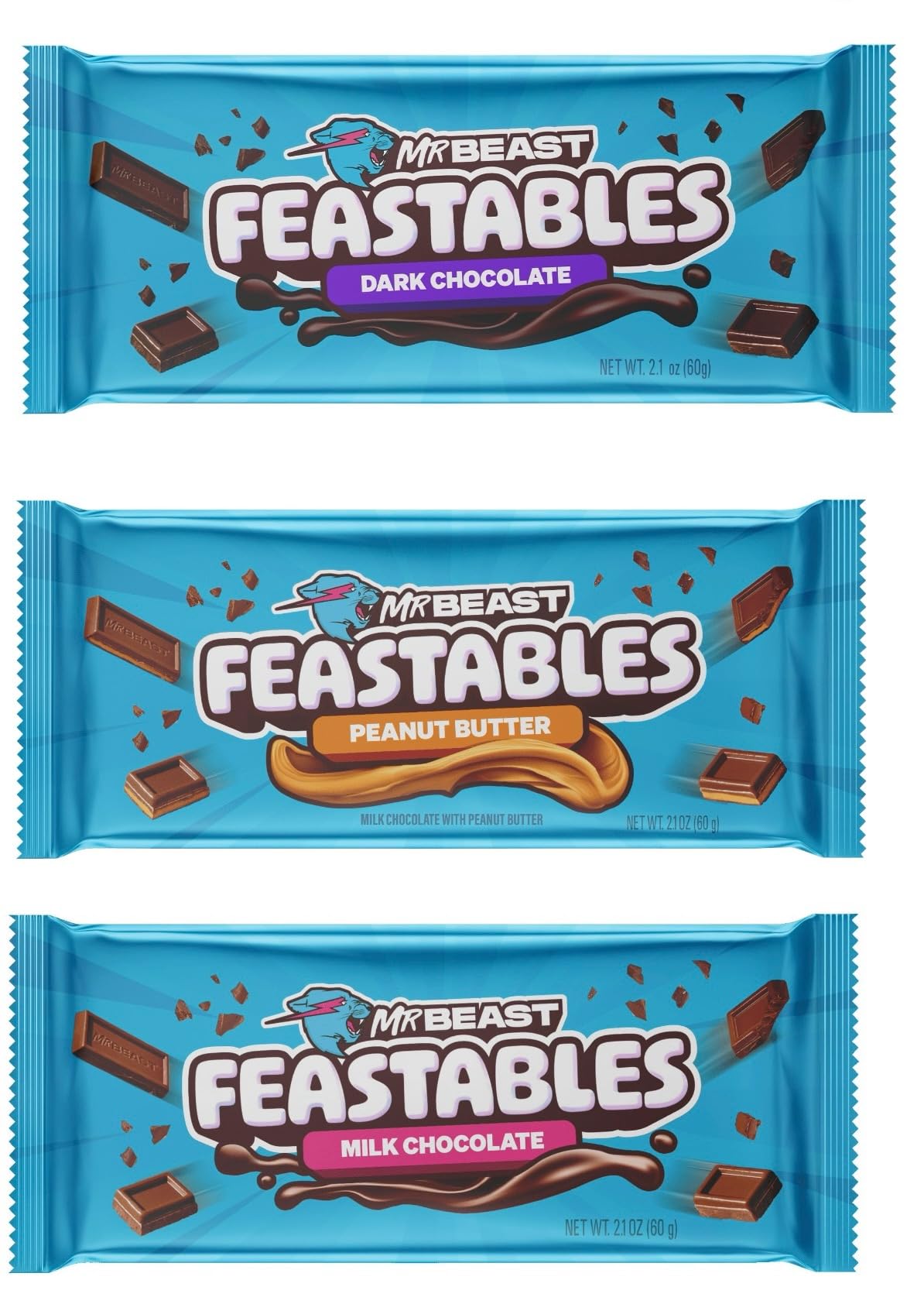 Buy Feastables Beast Bar Deez Nuts Milk Chocolate Peanut Butter