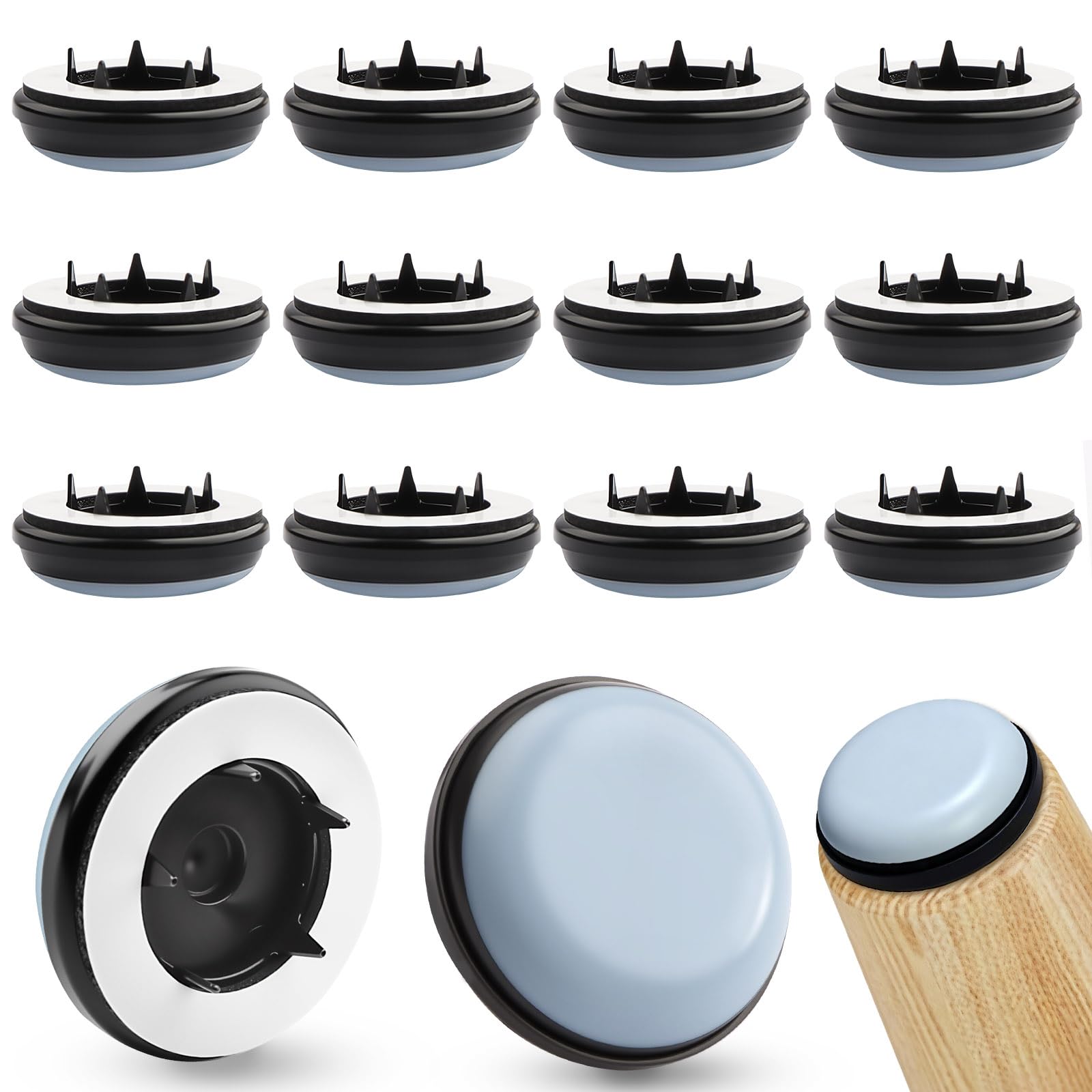 Patins pour meubles 25mm en PTFE à clouer : protection anti-rayure pour chaise et table en bois