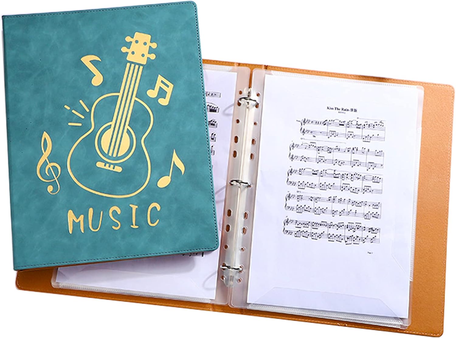RAUYIVANY Music Folder, Leather Cover Music Score Folder
