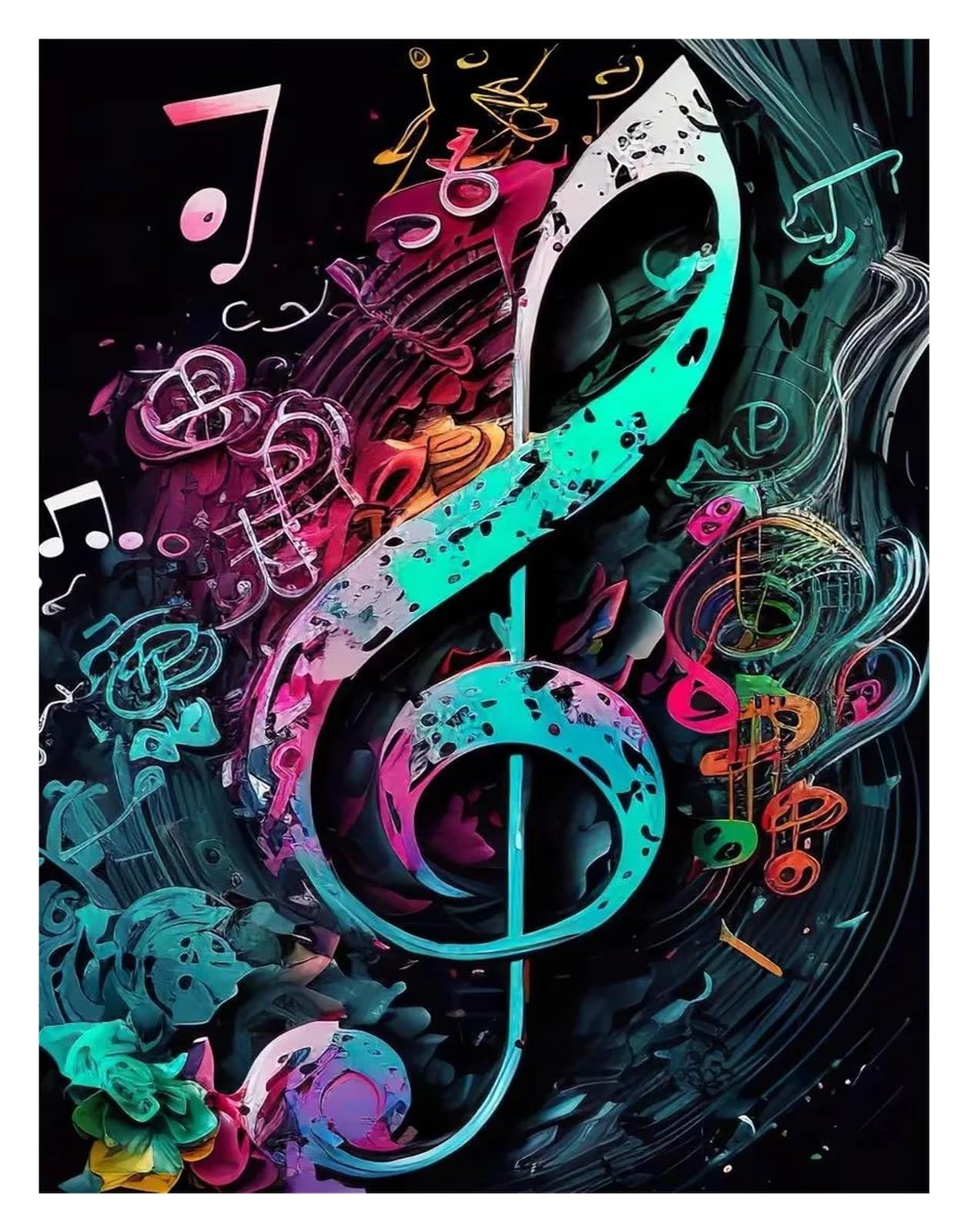 Disque d'or coloré affiche d'inspiration pour réveiller un mur blanc