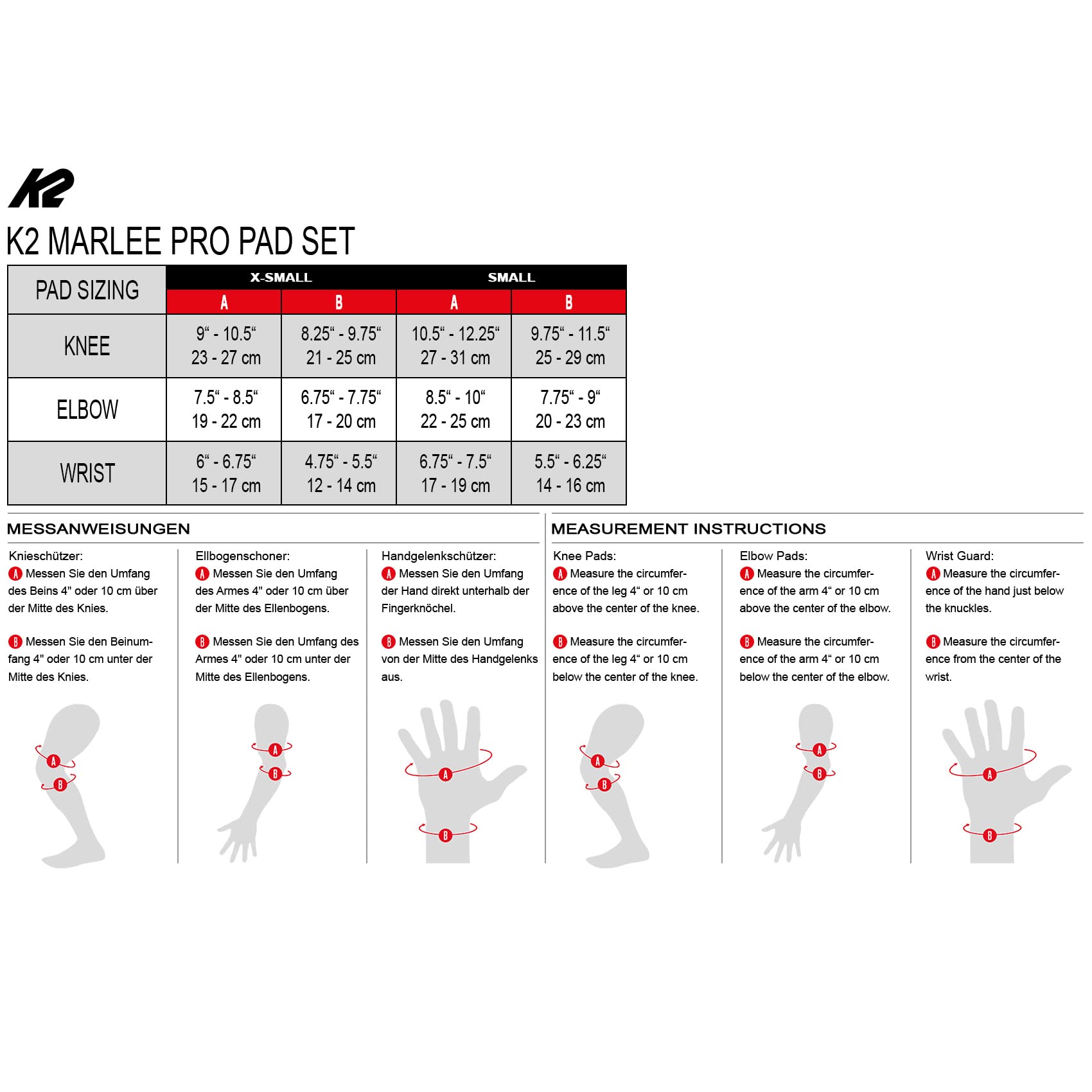 K2 Skates męskie łyżworolki MARLEE PRO PAD SET, czarno-pomarańczowe, S (Knee: A: 27-31 cm B: 25-29 cm/Elbow: A: 22-25 cm B: 20-23 cm/Wrist: A: 17-19 cm B: 14-16 cm)