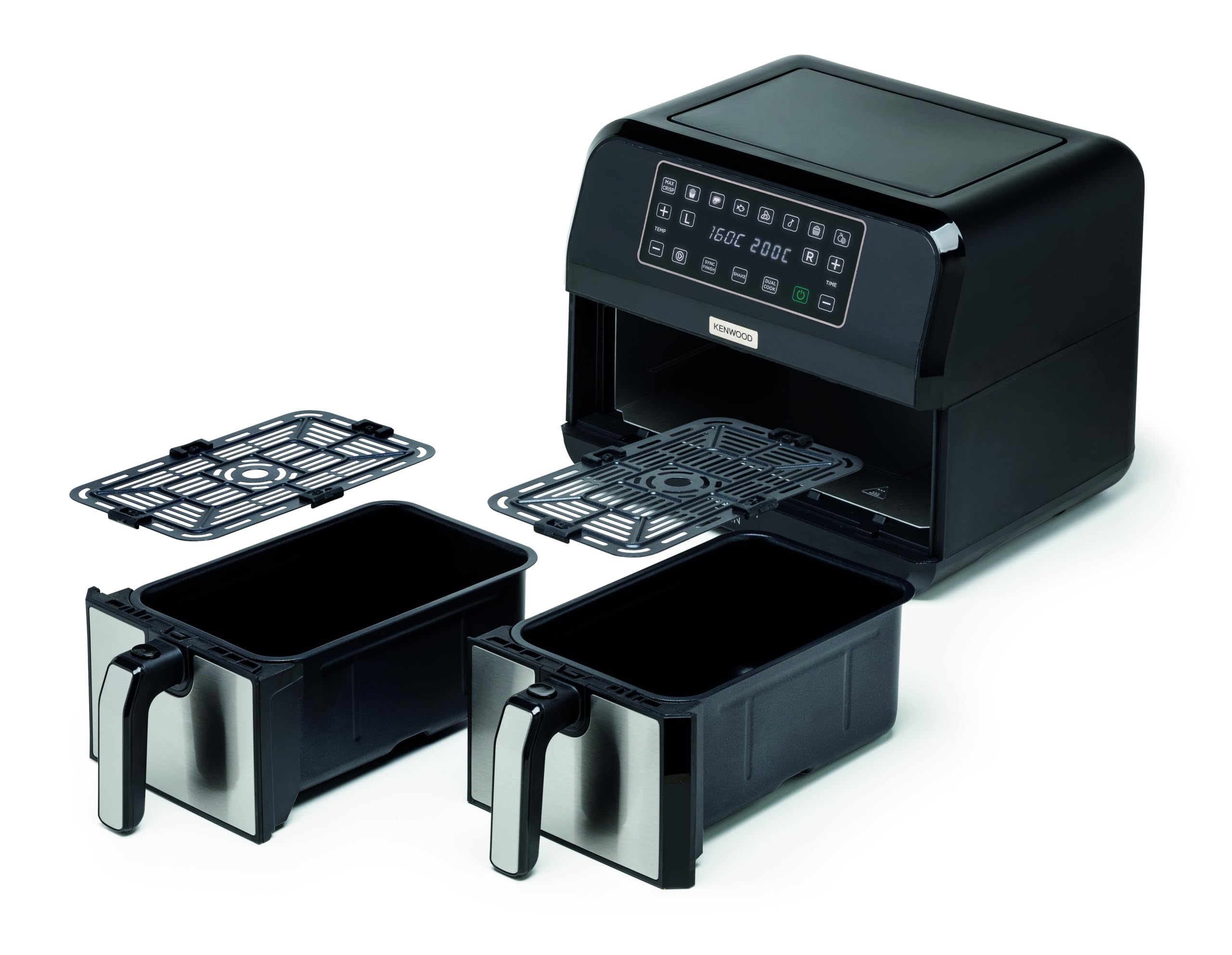 Kenwood Airfryer HFM20 000MB Kenwood000MB Kenwood 000MB kHealthy Twin 2x4L black silver (HFM20.000MB)