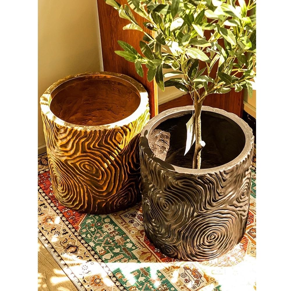 Doniczki ogrodowe Vintage Art Light Luksusowa Doniczka Domowa Duża Podłogowa Stojąca Centrum Handlowe Dekoracja Salonu(Brown)