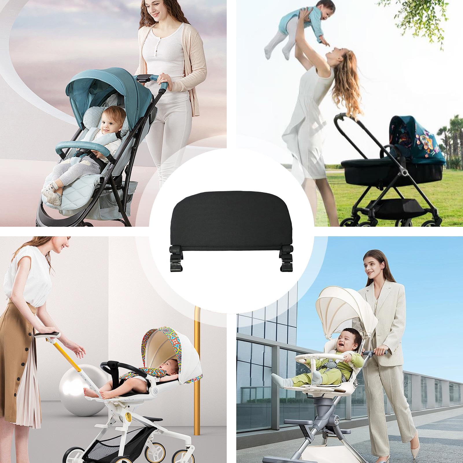 Repose-Pieds Allongé Pour Poussette, Accessoire d'Extension Réglable Pour Soutien Des Pieds, Support Ergonomique Pour Marche Confortable