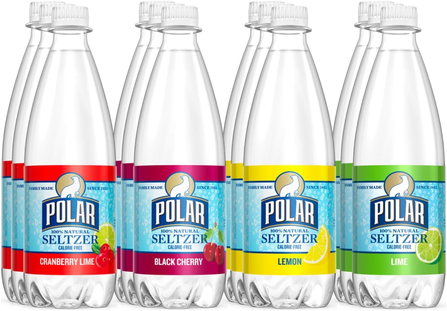 Polar Beverages Seltzer Sparkling Water Variety Pack Flavored Seltzer Drinking Water 12 x 20 Ounce