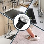 2026 Upgraded Sink Top Push Button with Air Hose Replacement, Air Switch Button for Garbage Disposal Air Actived Switch Sink Garbage Disposal Parts by Ketofa