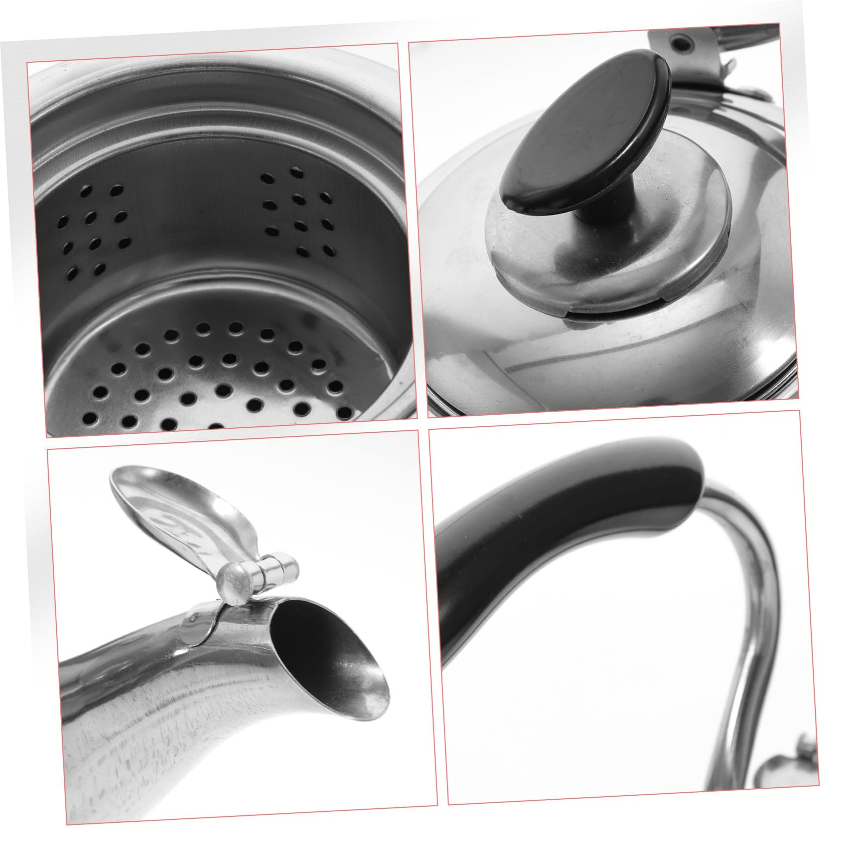 Hervidor Silbante de Acero Inoxidable 2l para Cocina | Mango Antiescaldamiento, Color Plata, Capacidad Doméstica, Uso en Inducción y Estufa