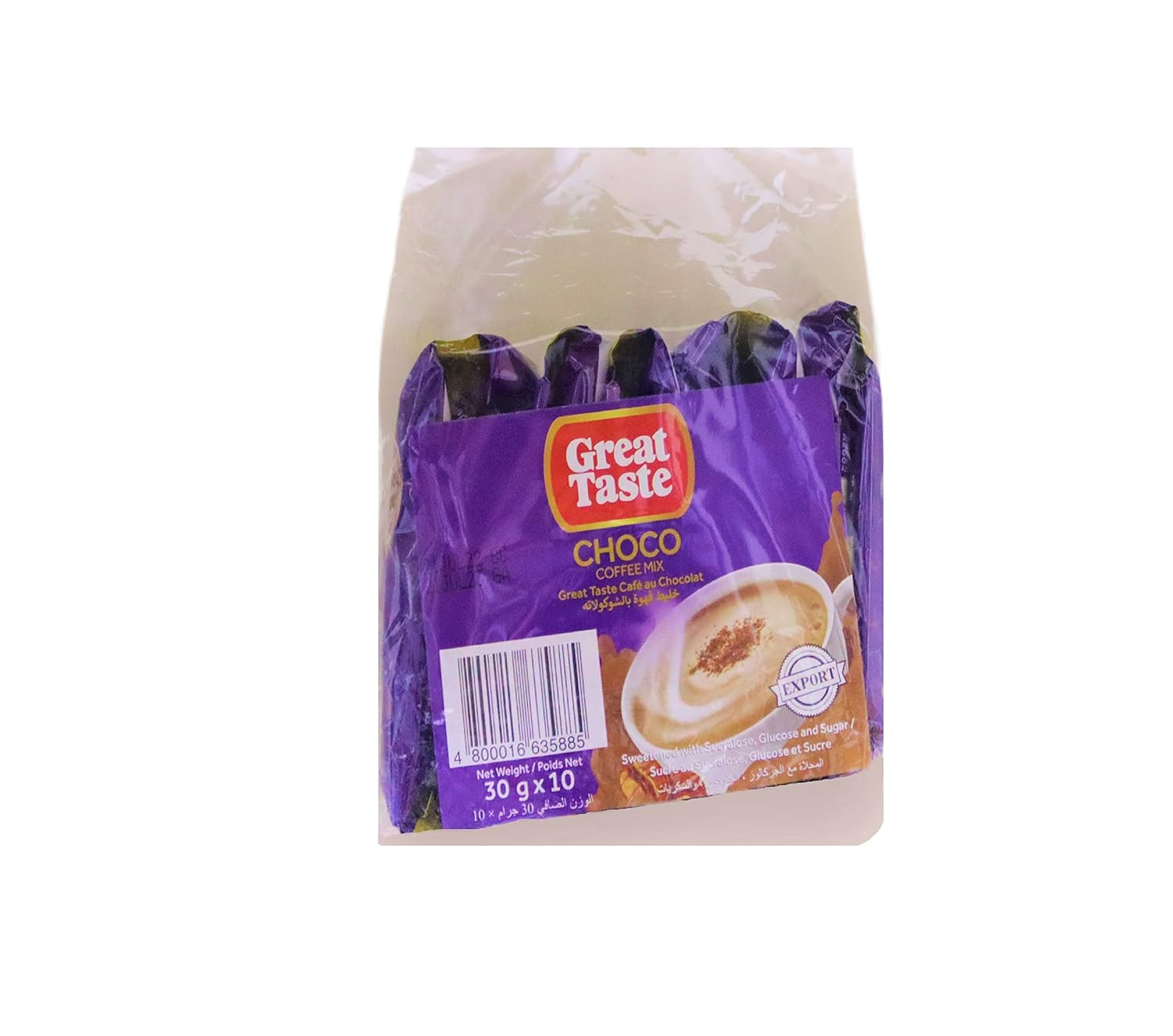 Great Taste Choco Coffee Mix, 10 x 30 gm per pack (3-Pack)
