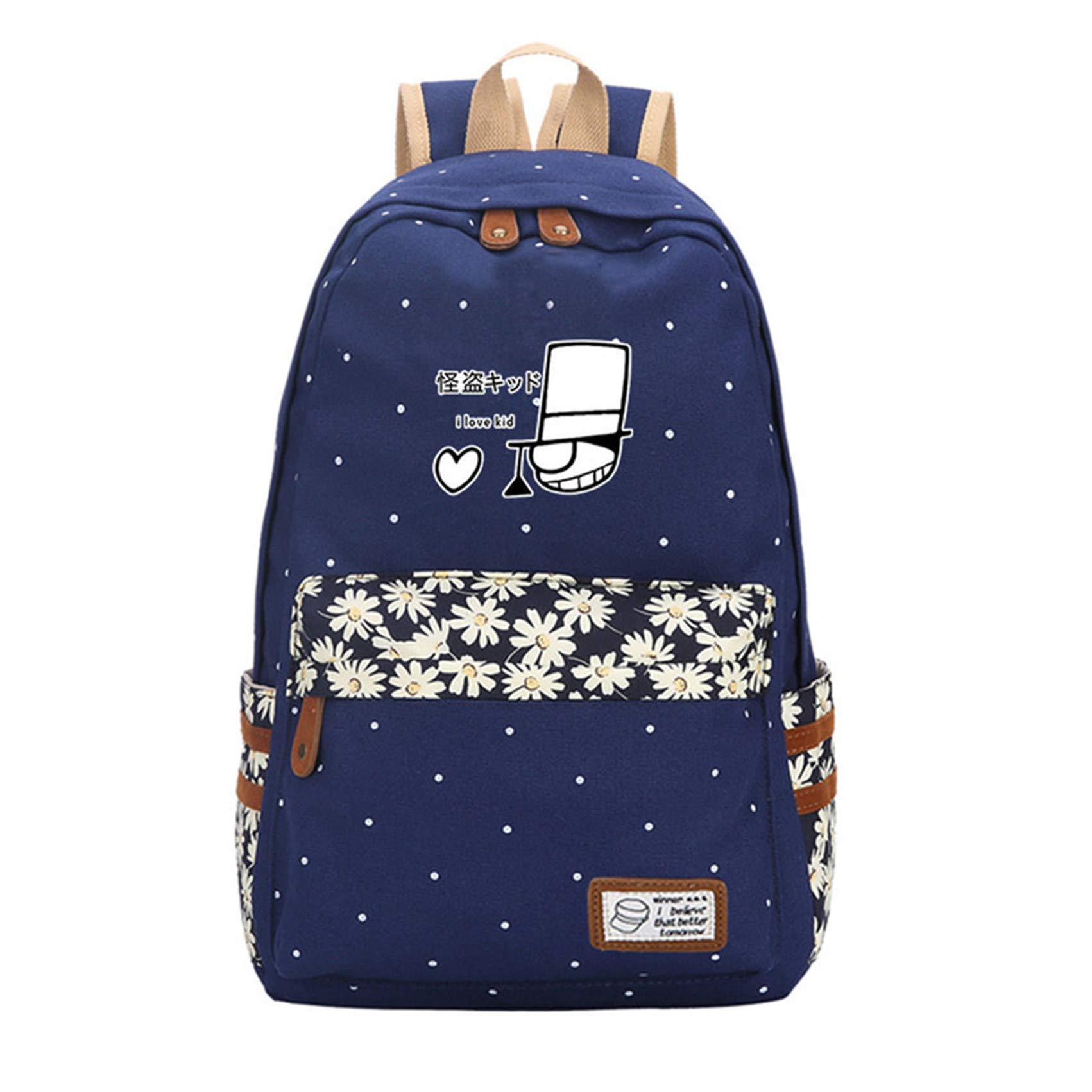 JUSTRHICE Anime Detective Conan Cosplay Backpack Laptop Bag Bookbag School Bag Daypack