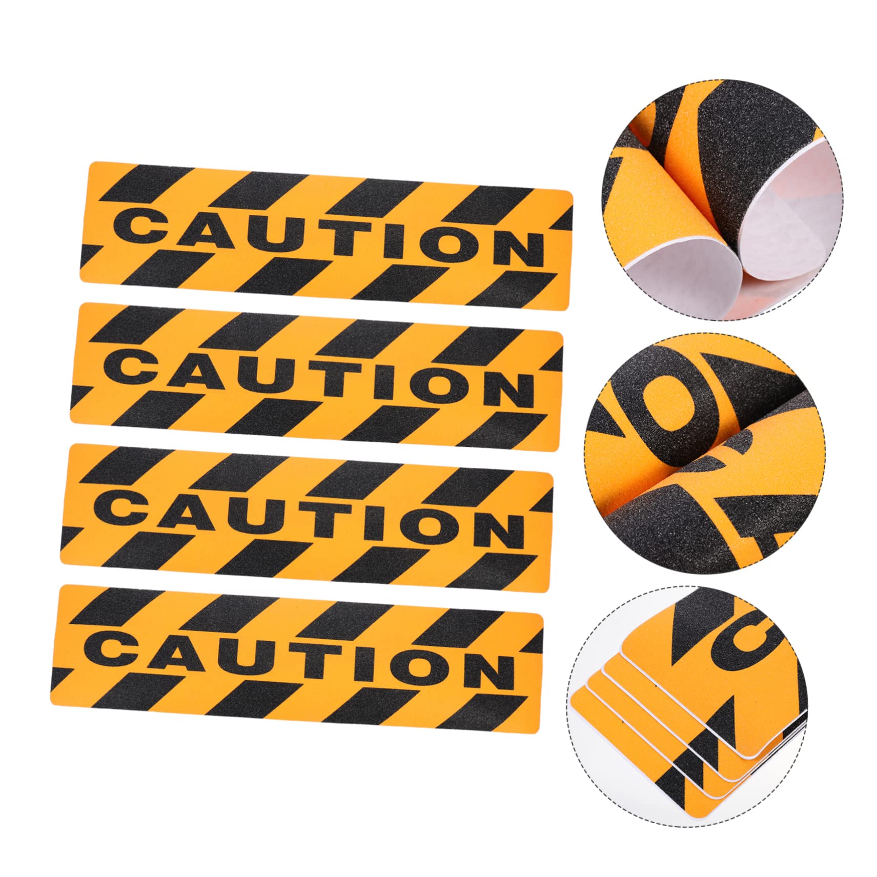 Cabilock Pegatinas Antideslizantes Para Escaleras De Advertencia Adhesiva Color Negro Y Amarillo Para Seguridad Y Escaleras La Y Previene Caídas 4 Piezas X 3