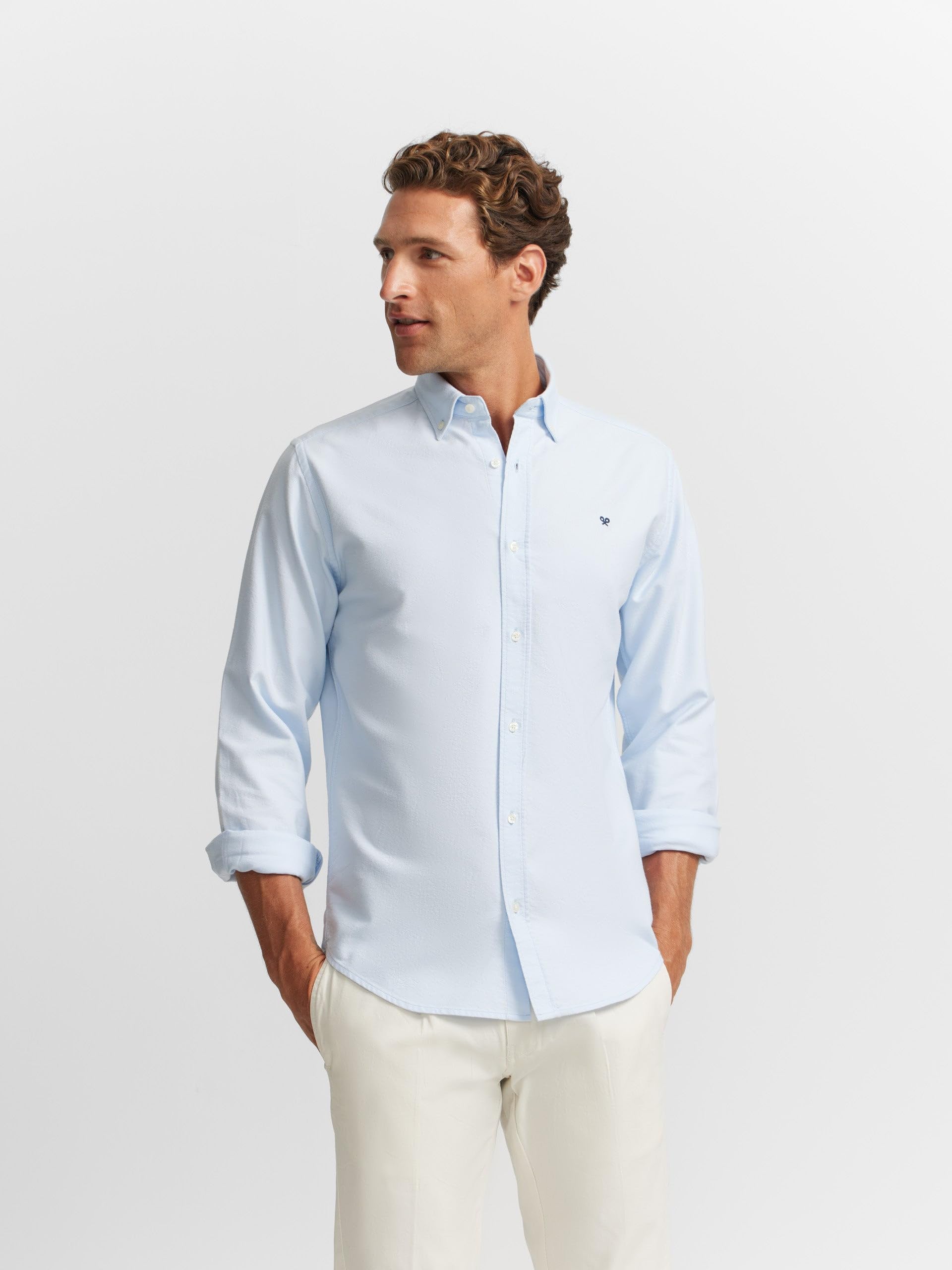 SILBON Camisa Sport Oxford para Hombre