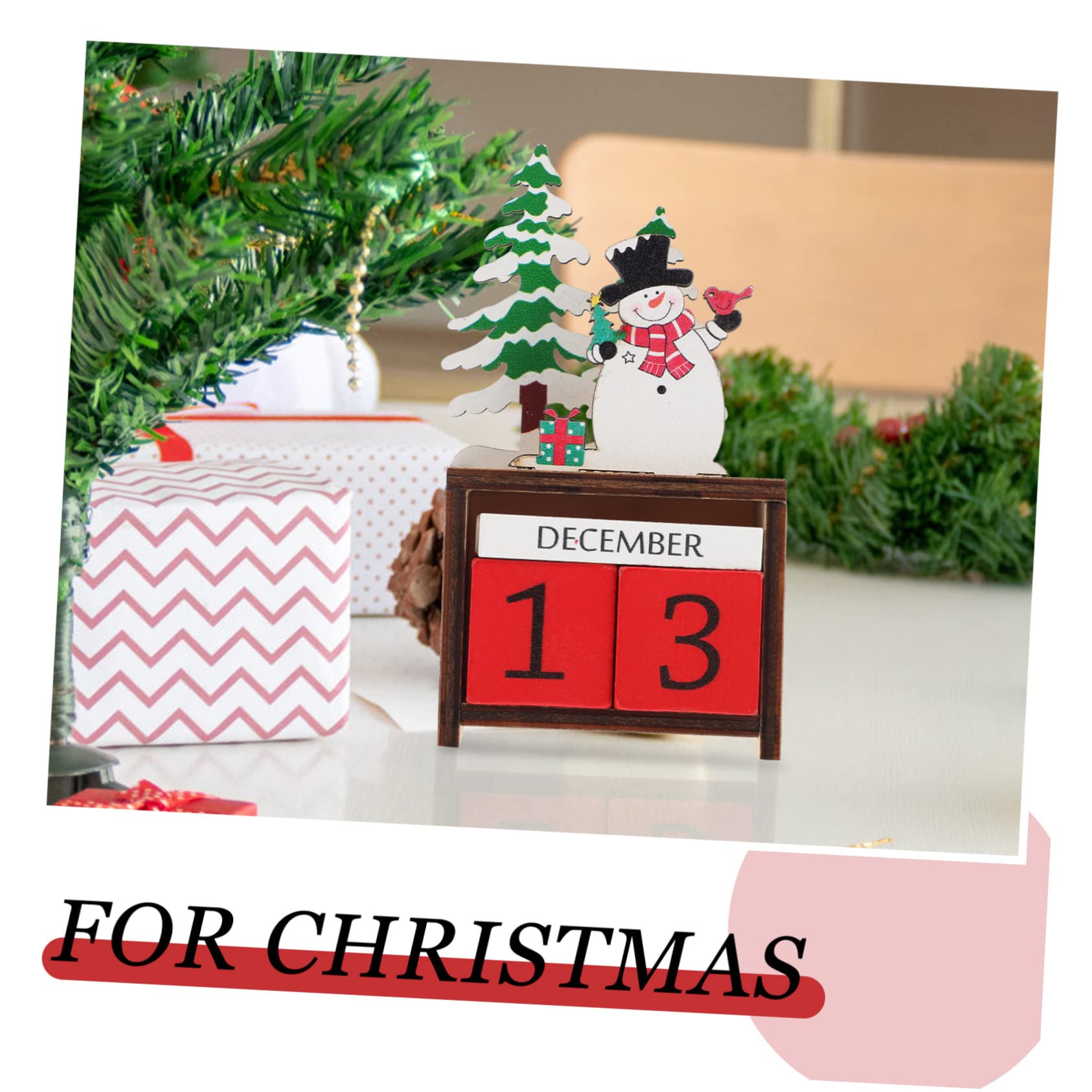ABOOFAN 5stücke Weihnachtskalender Aus Holz Kreativer Schneemann Adventskalender Für Weihnachten Wiederverwendbar Dekorativ Für Familie Für Festliche Feiern Und Dekorationen