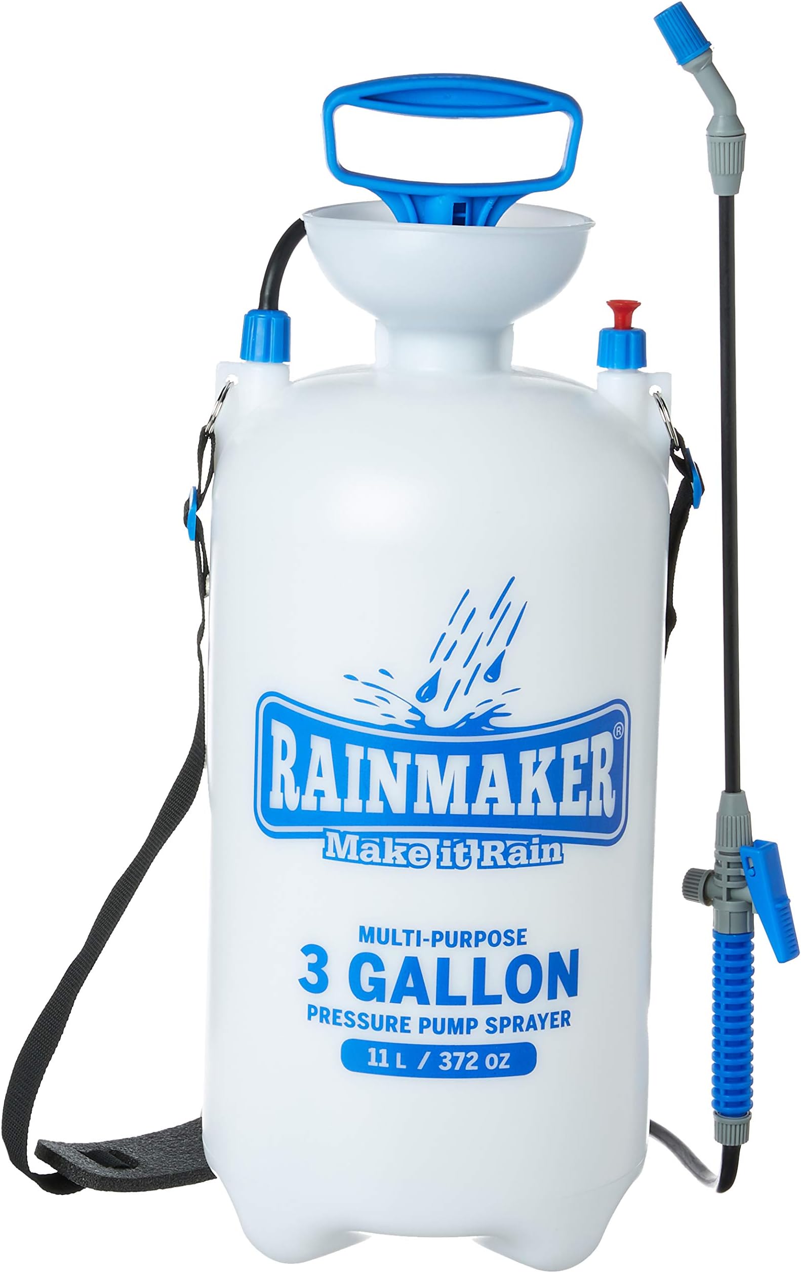 Rainmaker Multi-Purpose Pressure Pump Sprayer - For Home and Garden Applications, Easy-Pour No Mess Funnel Top, 3 Gallon