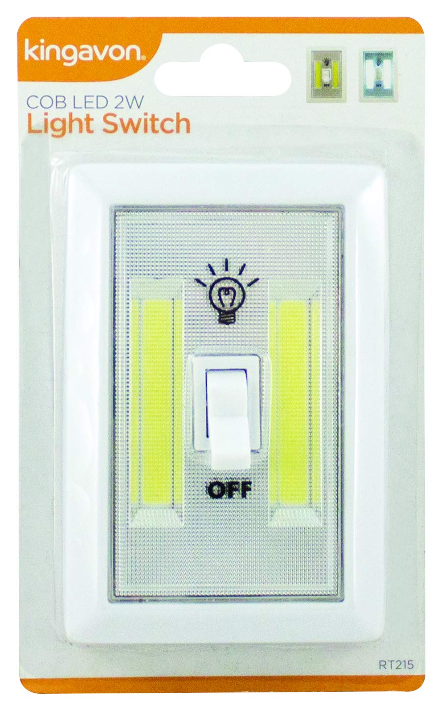 Kingavon Cob LED Light Switch, White, 2 Watts