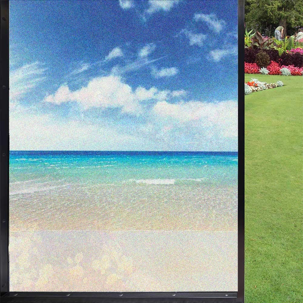 Ocean Frosted Window Film Window Privacy Film Tropical Sandy Beach At Summe Uozchx9cx0 住宅設備 Www Anchorcm Net