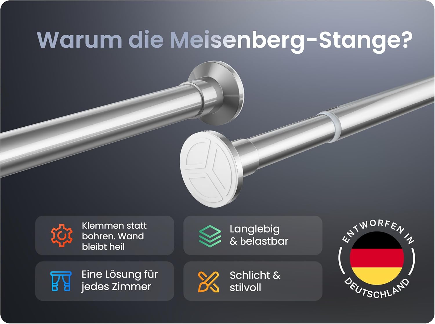 Teleszkópos karnis fúrás nélküli rögzítés