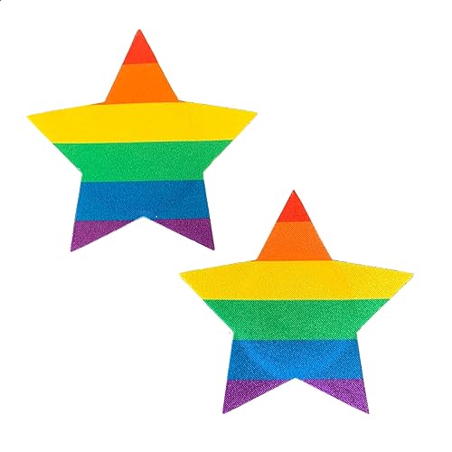 Rainbow Pride Nipple Pasties - Stars