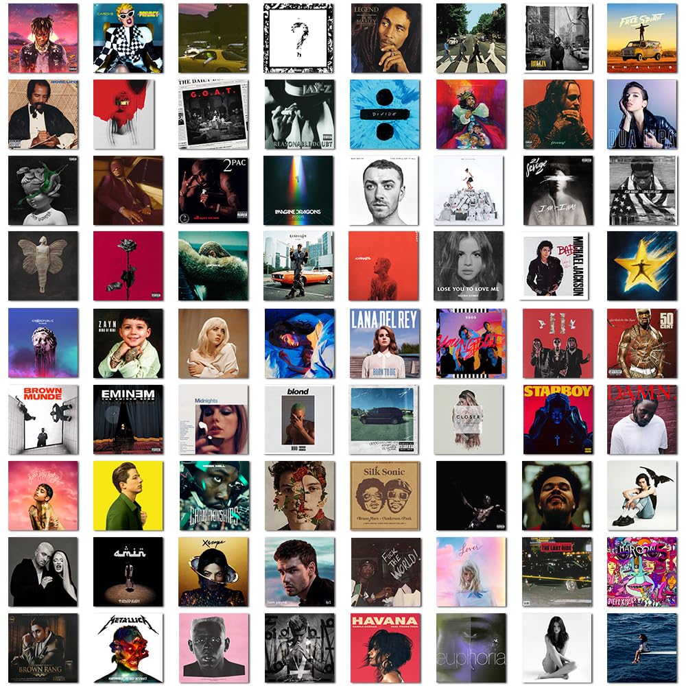 REDCLOUD Paper Set Of 70 Peel N Stick Self Adhesive Aesthetic Music Album Poster For Room Size - 4X4 Inches Poster For Bedroom, Office, Living Room, Dorm Room (B0BRYMXQFC) Amazon Price History, Amazon Price Tracker