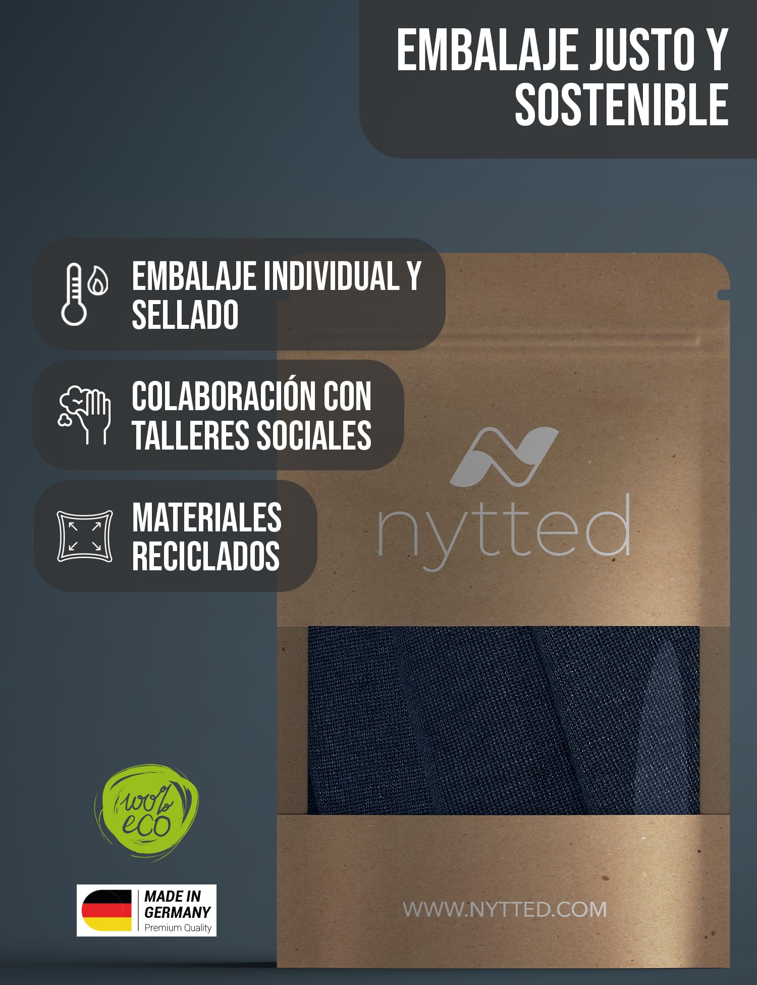 NYTTED® Gorro de Lana Merino Hombre y Mujer | 100% Lana Merino | Gorro de Invierno Cálido, Suave y Elástico | Gorro Punto Unisex | Made in Europe