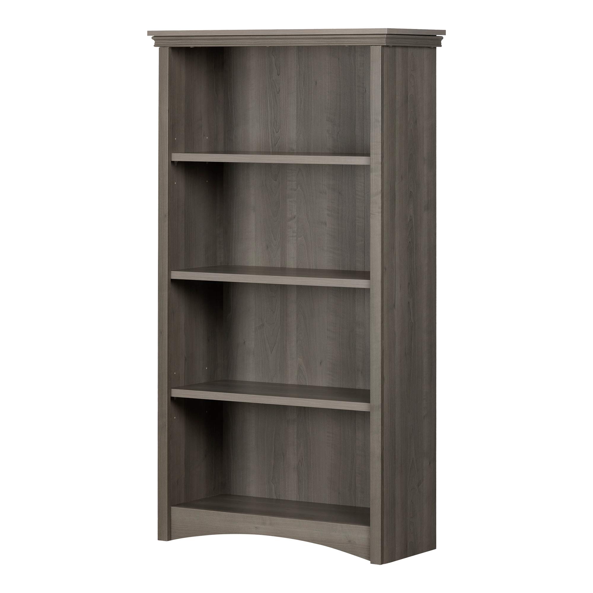 South ShoreArtwork 4-Shelf Bookcase, Gray Maple