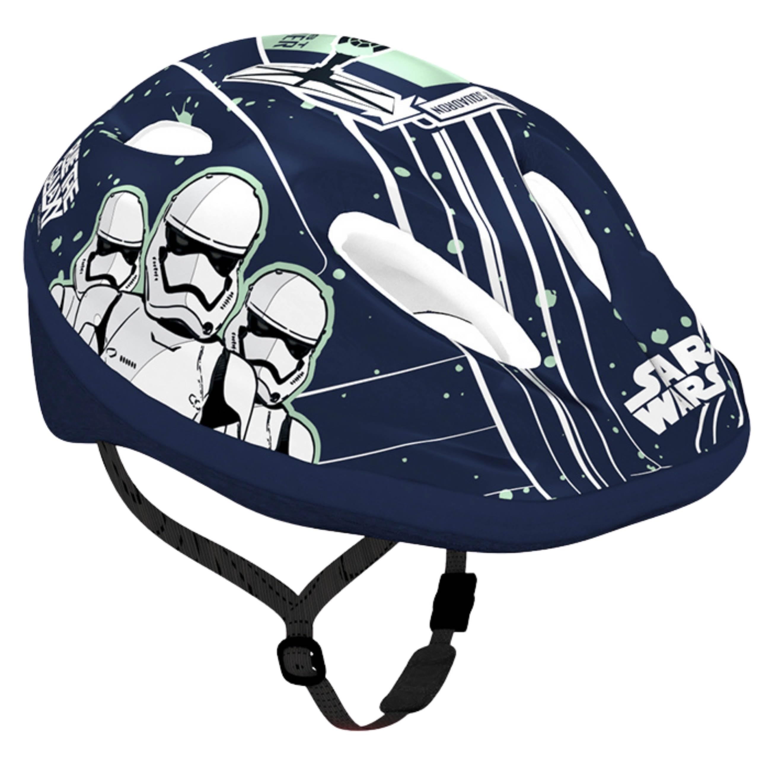 Boys' bicycle helmet SAFE and LIGHTWEIGHT, ADJUSTABLE 52-56 cm, SPORTY Children's helmet, ventilated, HEAD PROTECTION (STAR WARS Stormtrooper)