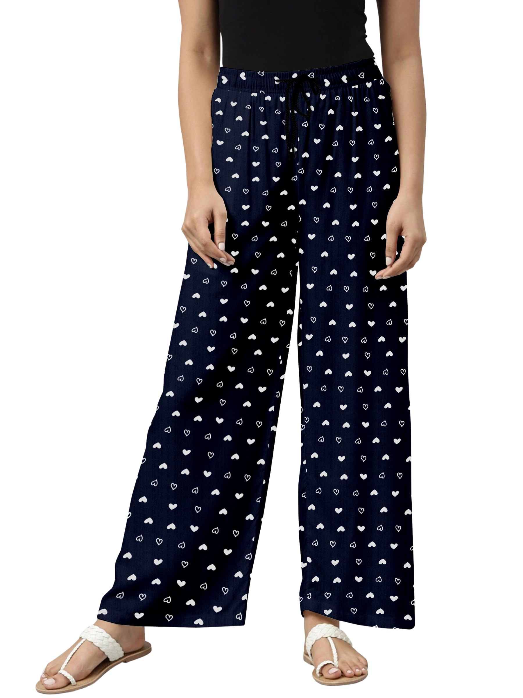 riglozi Relax Fit payjama with Floral Prints, Breathable Cotton Fabric with Drawstring Waistband Closure, for Women,Pack of 1-picture-20