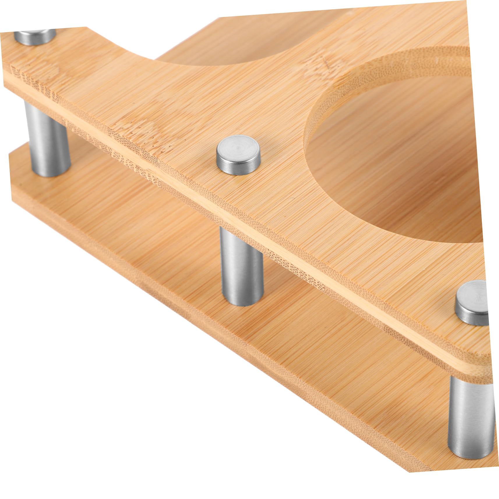 Abaodam Rack De Stockage De Pot D'assaisonnement Distributeur D'épices Portatif Rack à Épices Rond En Métal D'épices De Cuisine Support De Support De Comptoir Bac à Sel Beige En Bois