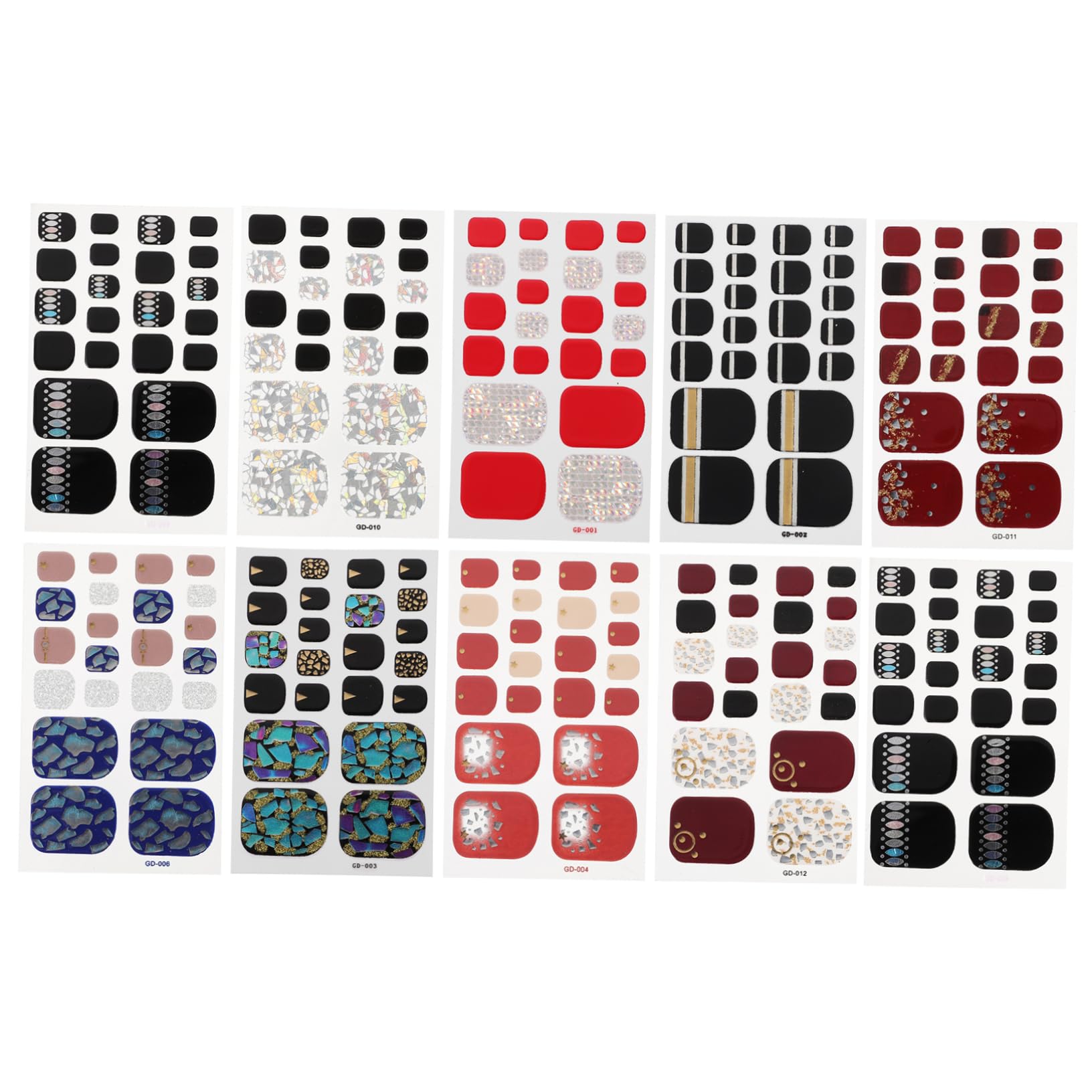 36piezas Pegatinas De Uñas De Pies Impermeables Diseño Para Decoración De Manicura Mujeres y