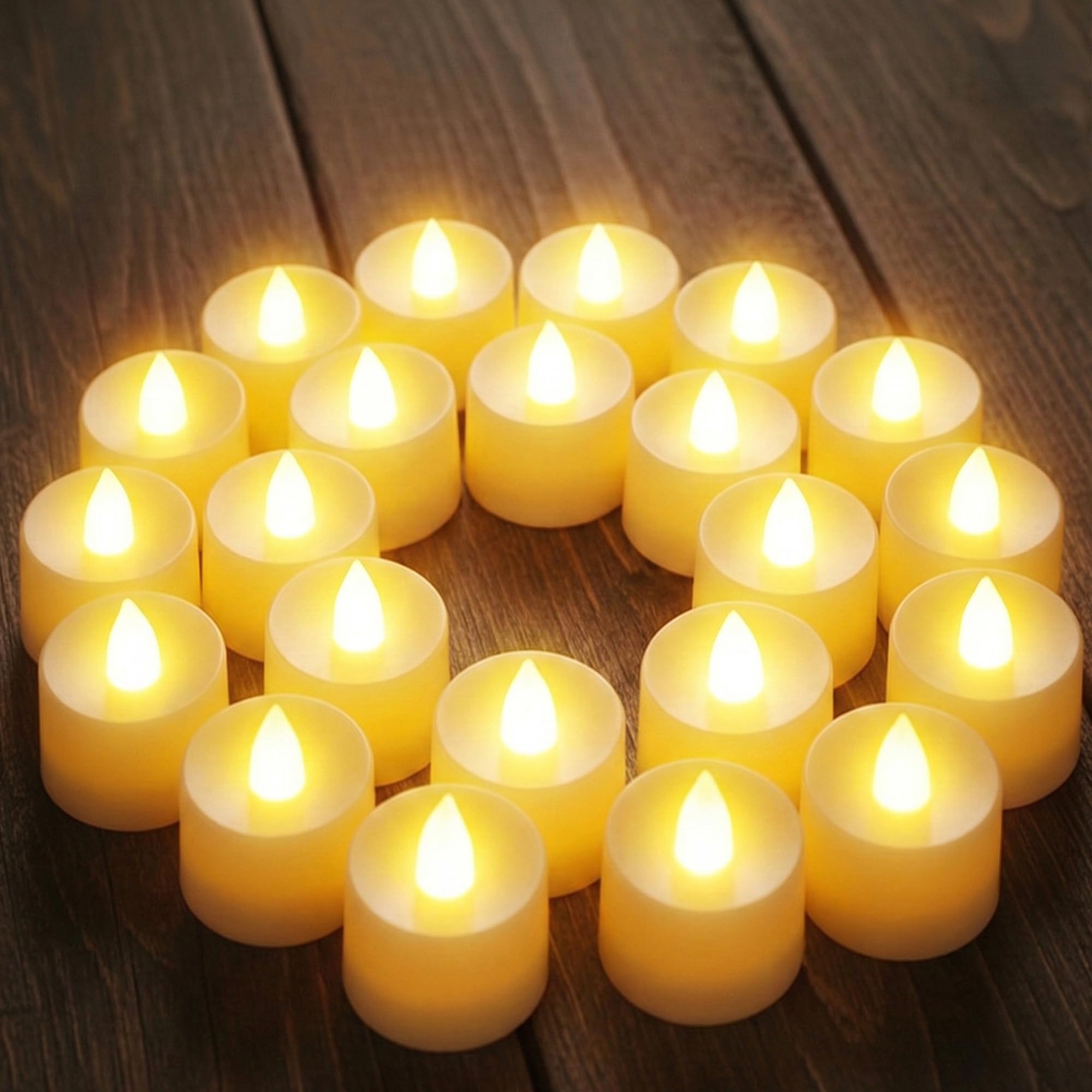 coku Flameless LED Tealight Candles, Smokeless Battery Operated Flickering Tealight Candle, Electric Decorative Tea Lights Candle for Diwali, Wedding, Gifting, & Home Decor (Warm White, Pack of 10)-image-18