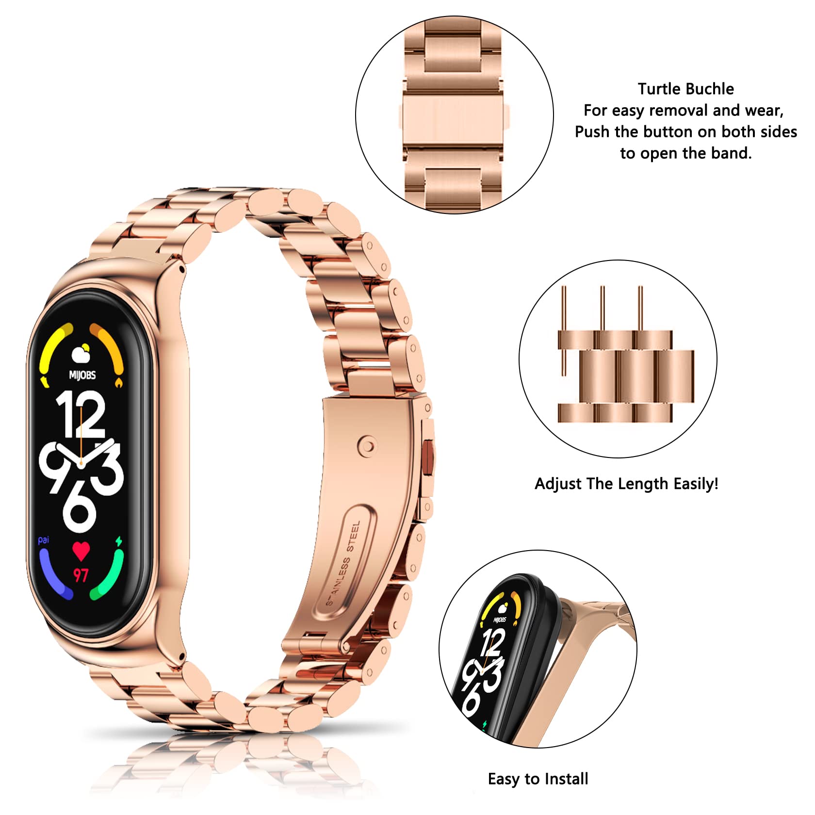 ToVioc Watch Strap Compatible with Xiaomi Mi Band 7 - Image 2
