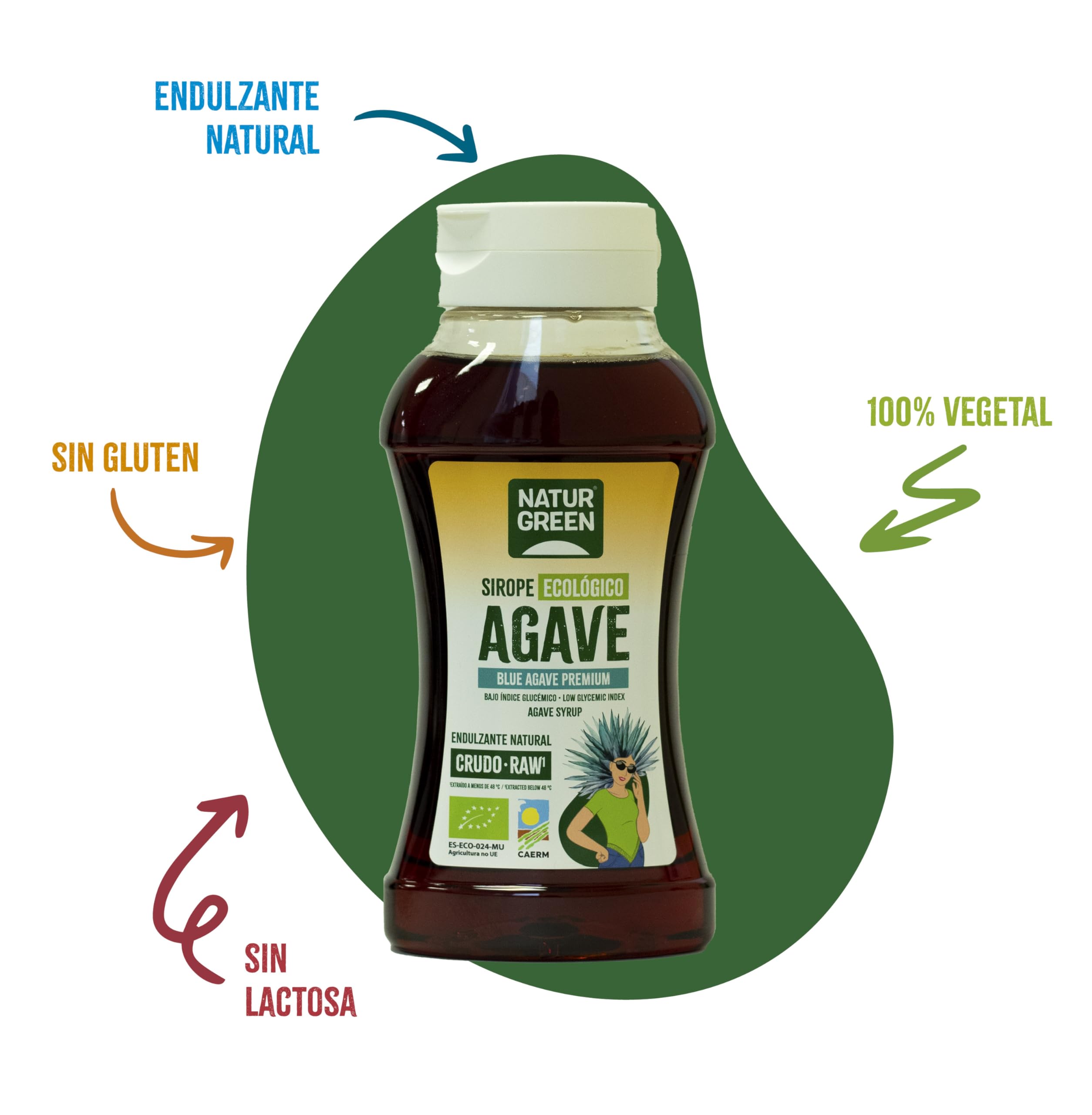 NaturGreen Sirope Agave Crudo Bio 500 ml